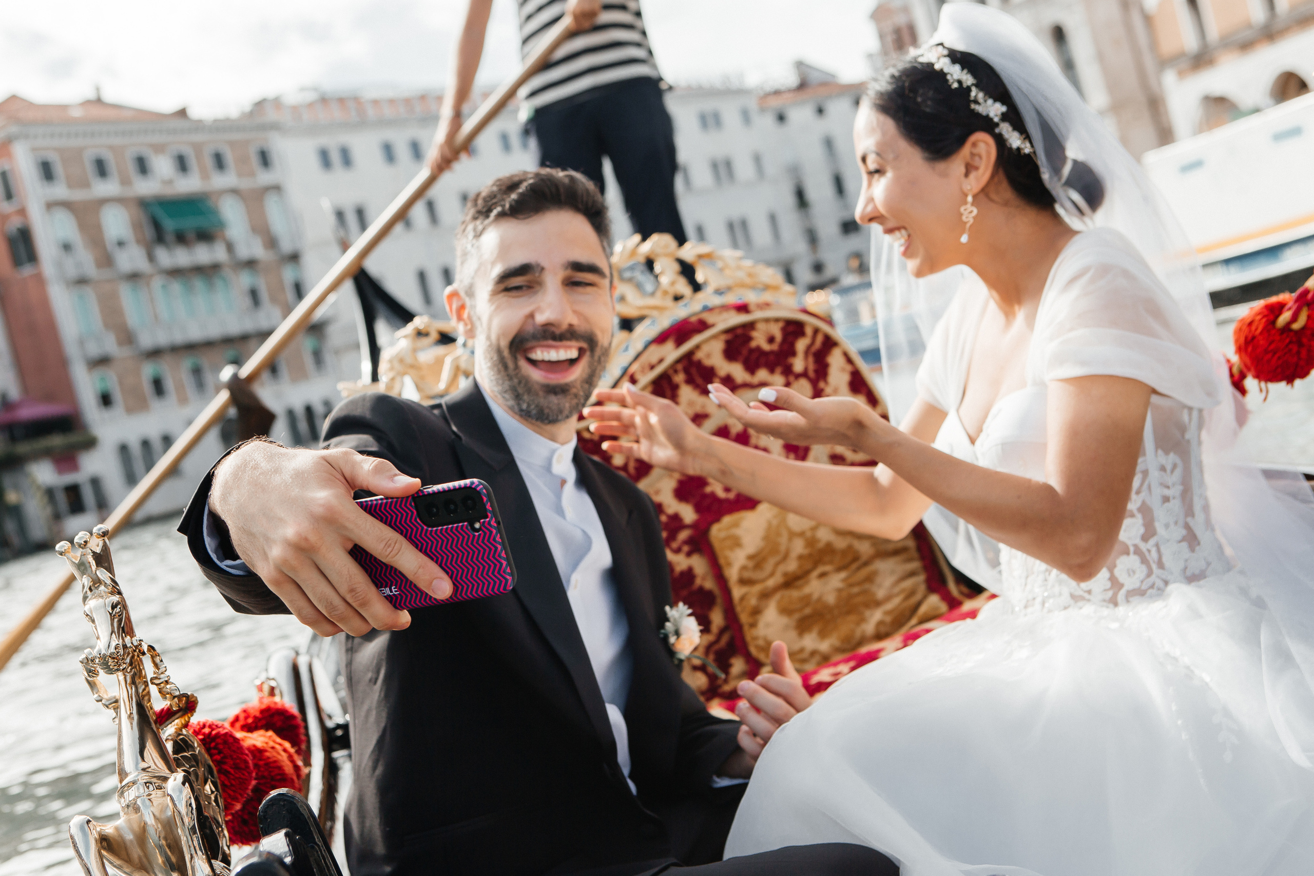 Colorful wedding on Burano