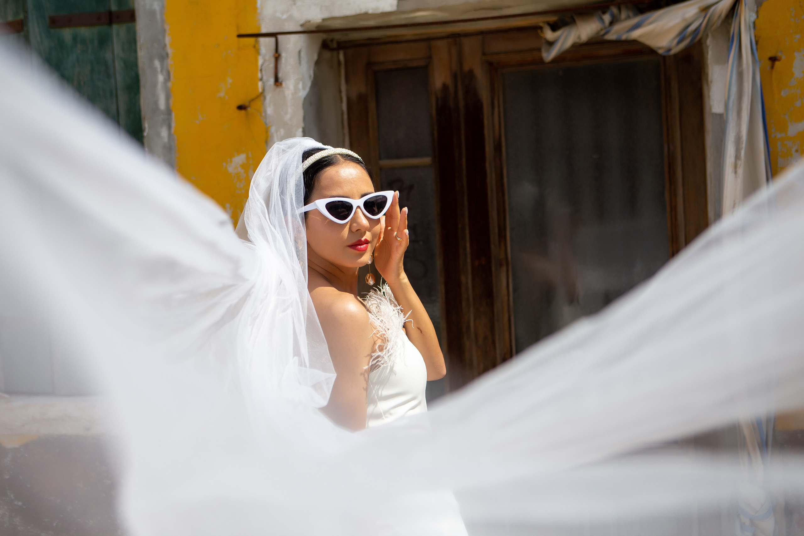 Colorful wedding on Burano