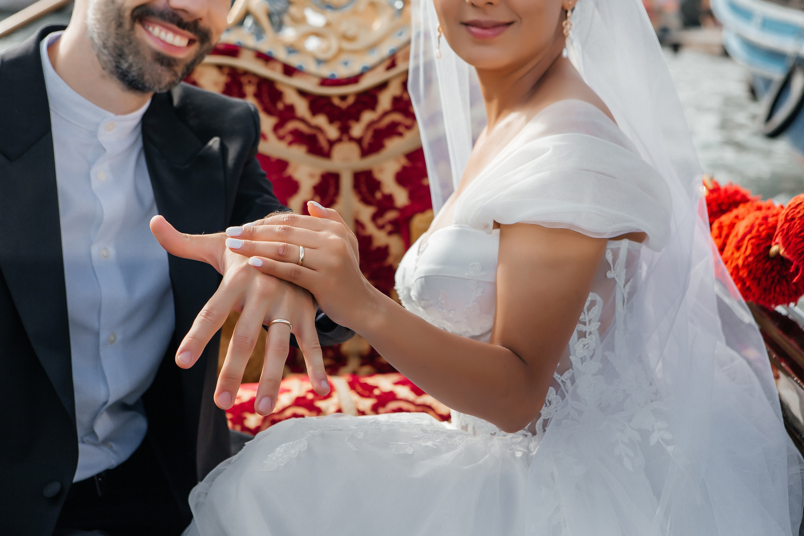 Colorful wedding on Burano