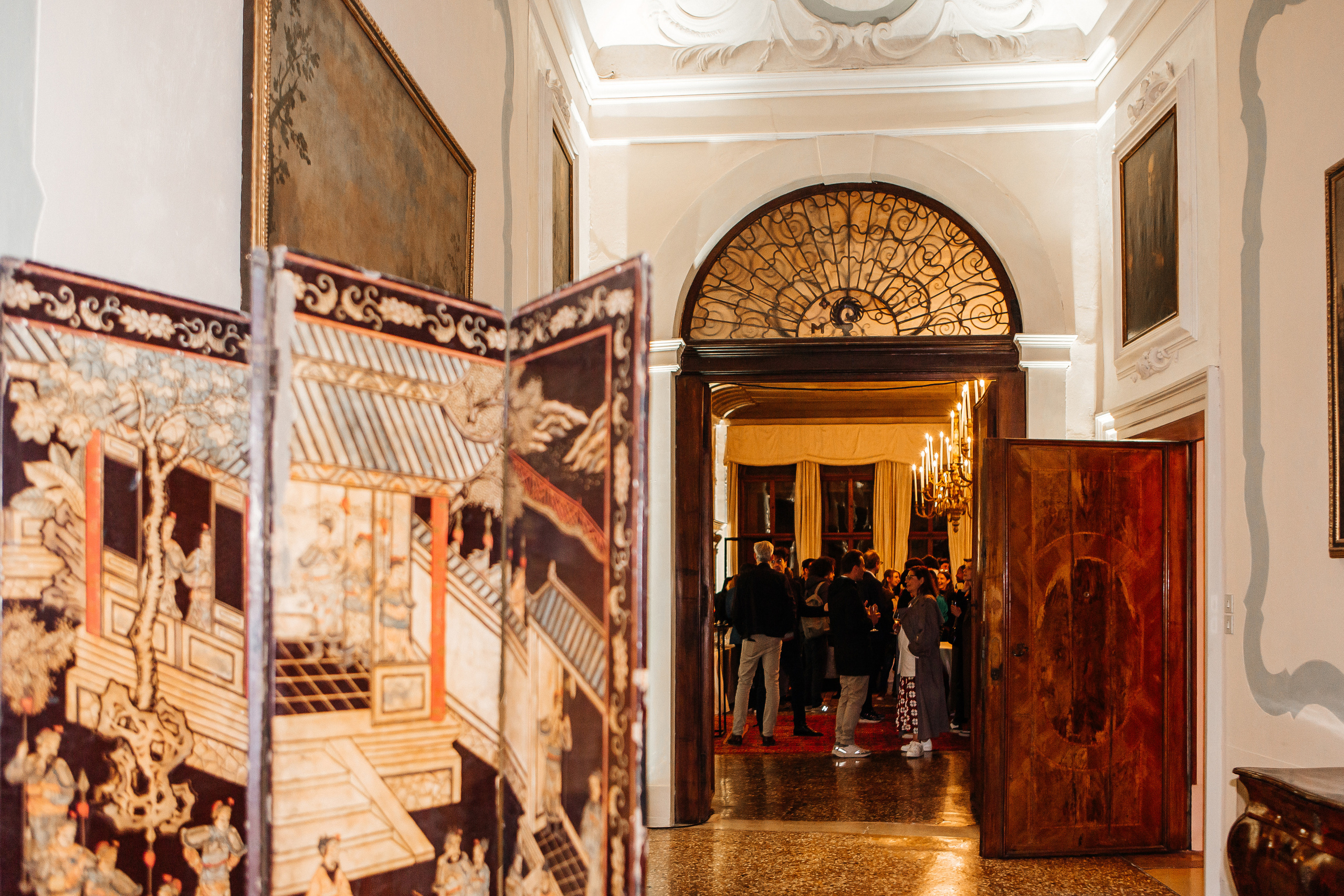 The wonderful party in the ancient palazzo of Venice