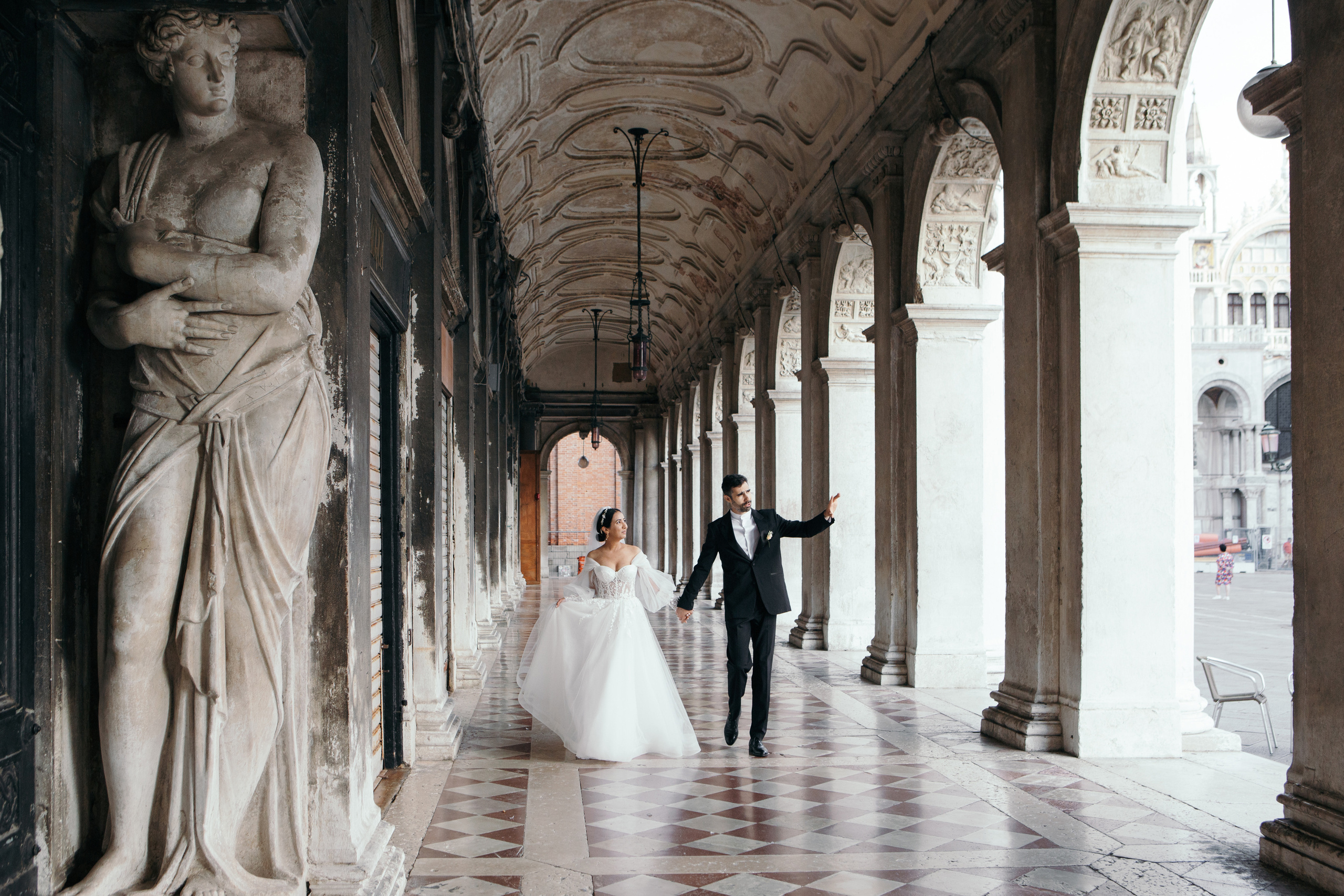 Colorful wedding on Burano