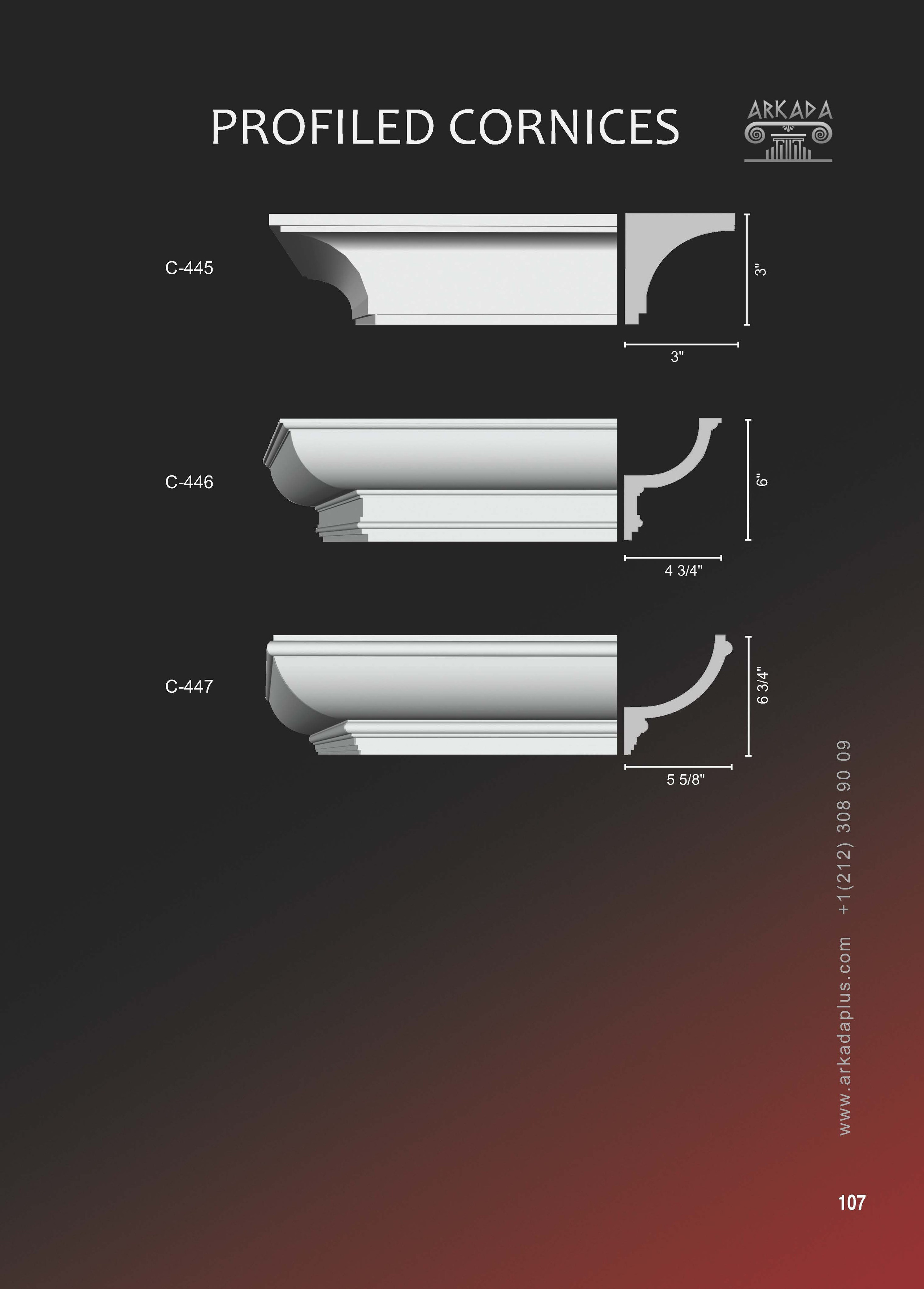 Catalog pages. Plaster molding