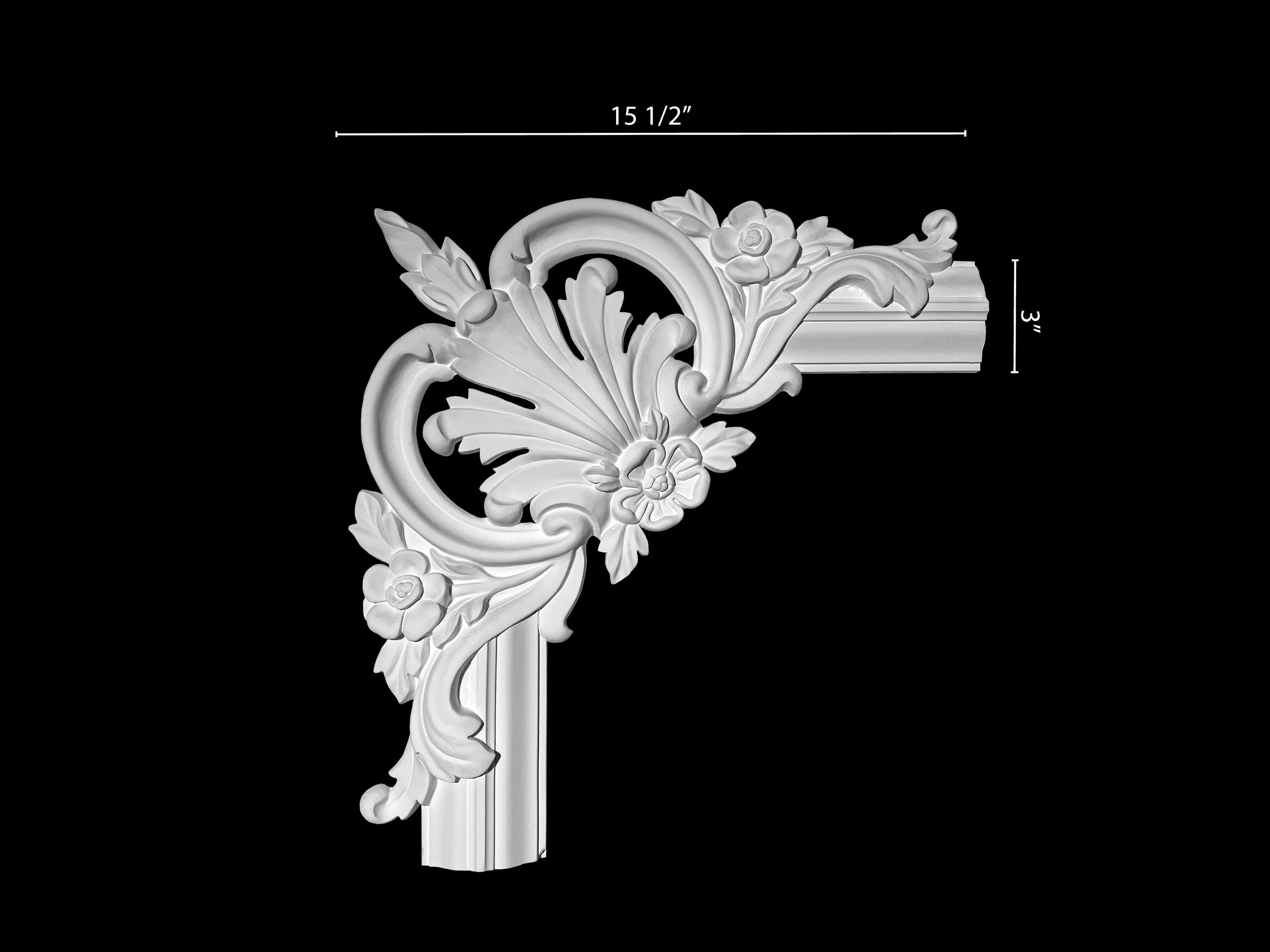 Corners. Plaster molding