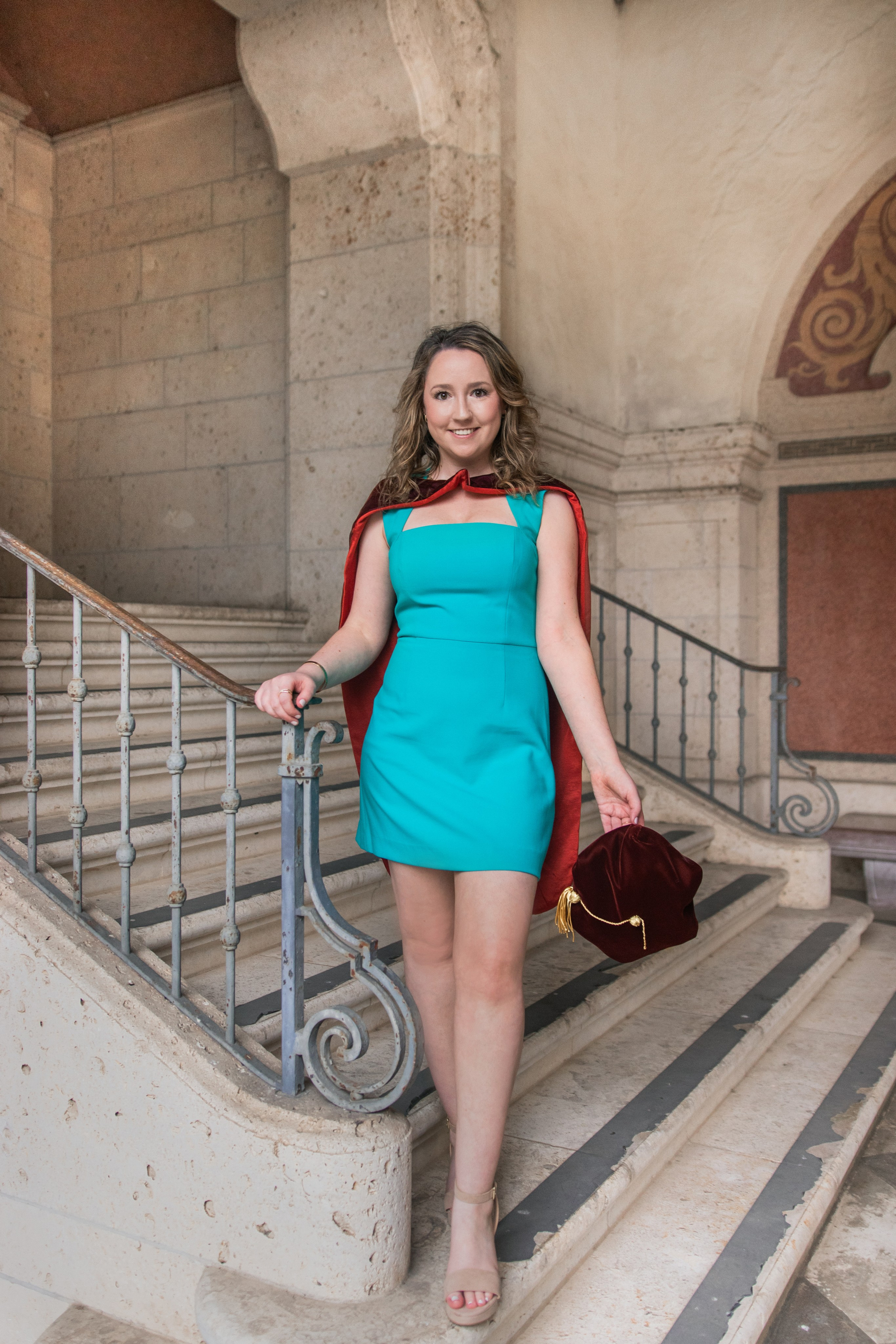 Group graduation photoshoot at the University of Texas Austin