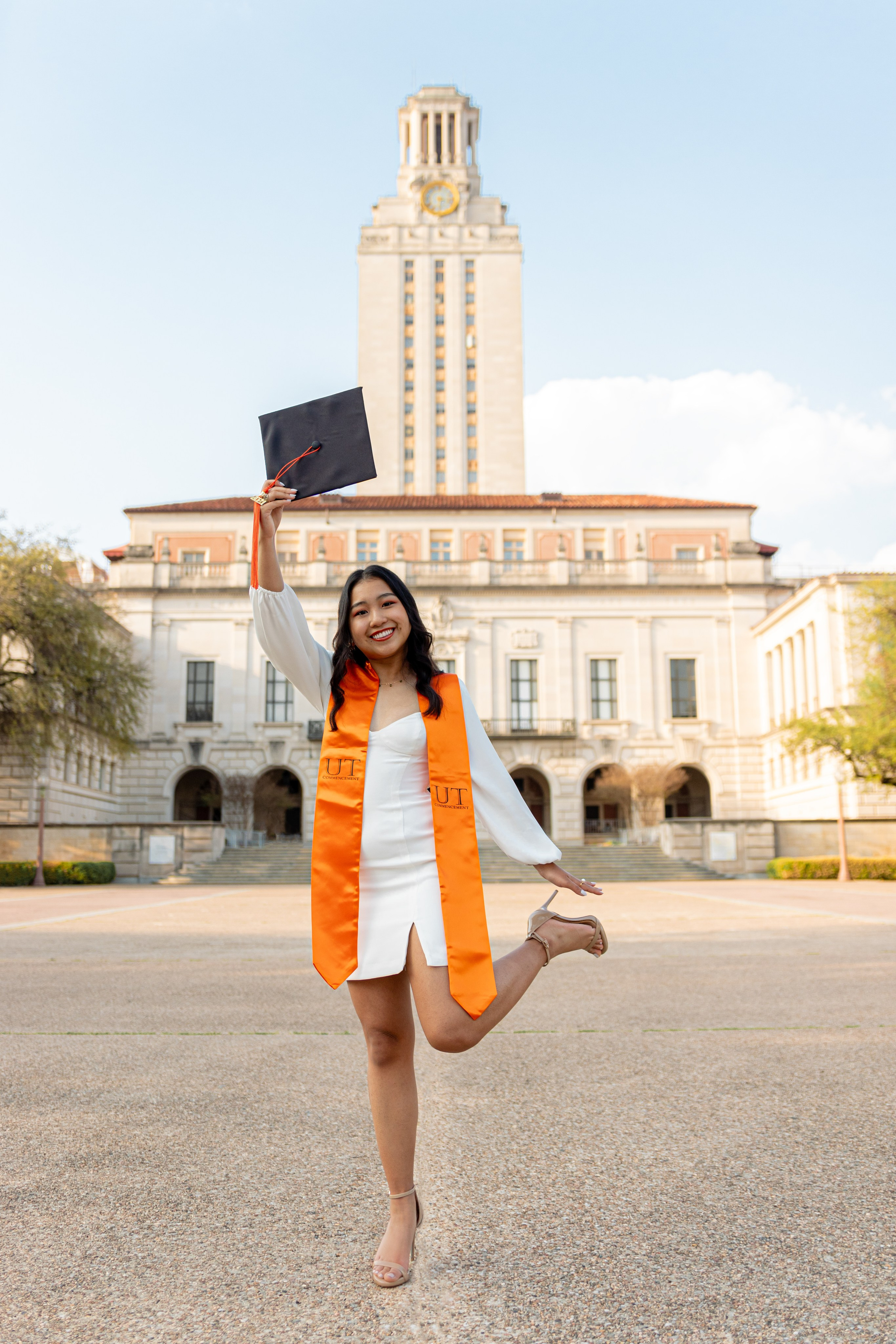 Chanmye’s senior photoshoot at the University of Texas in Austin