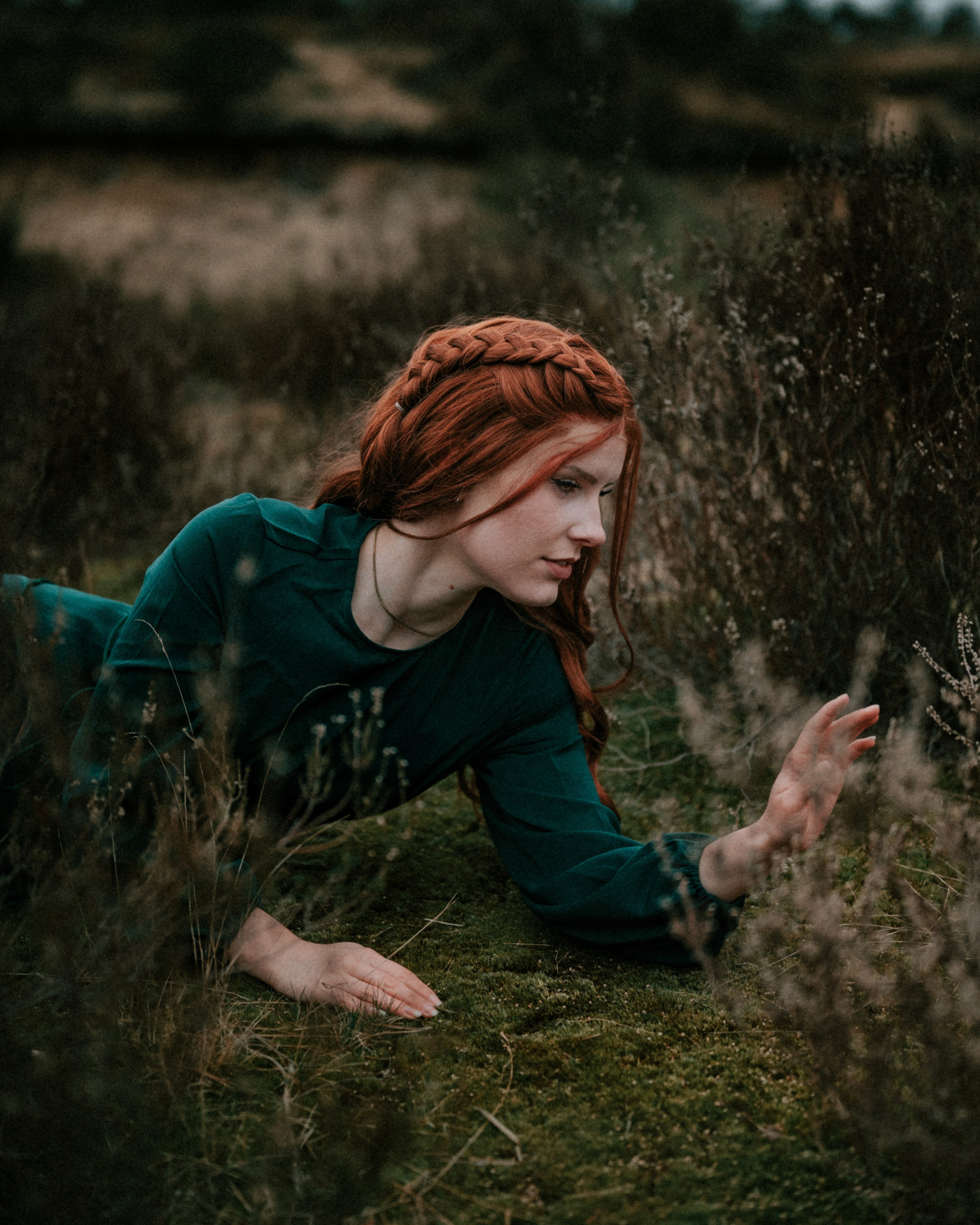 Warrior Princess Portrait Session in Heather Fields. Moth & Moss Photography