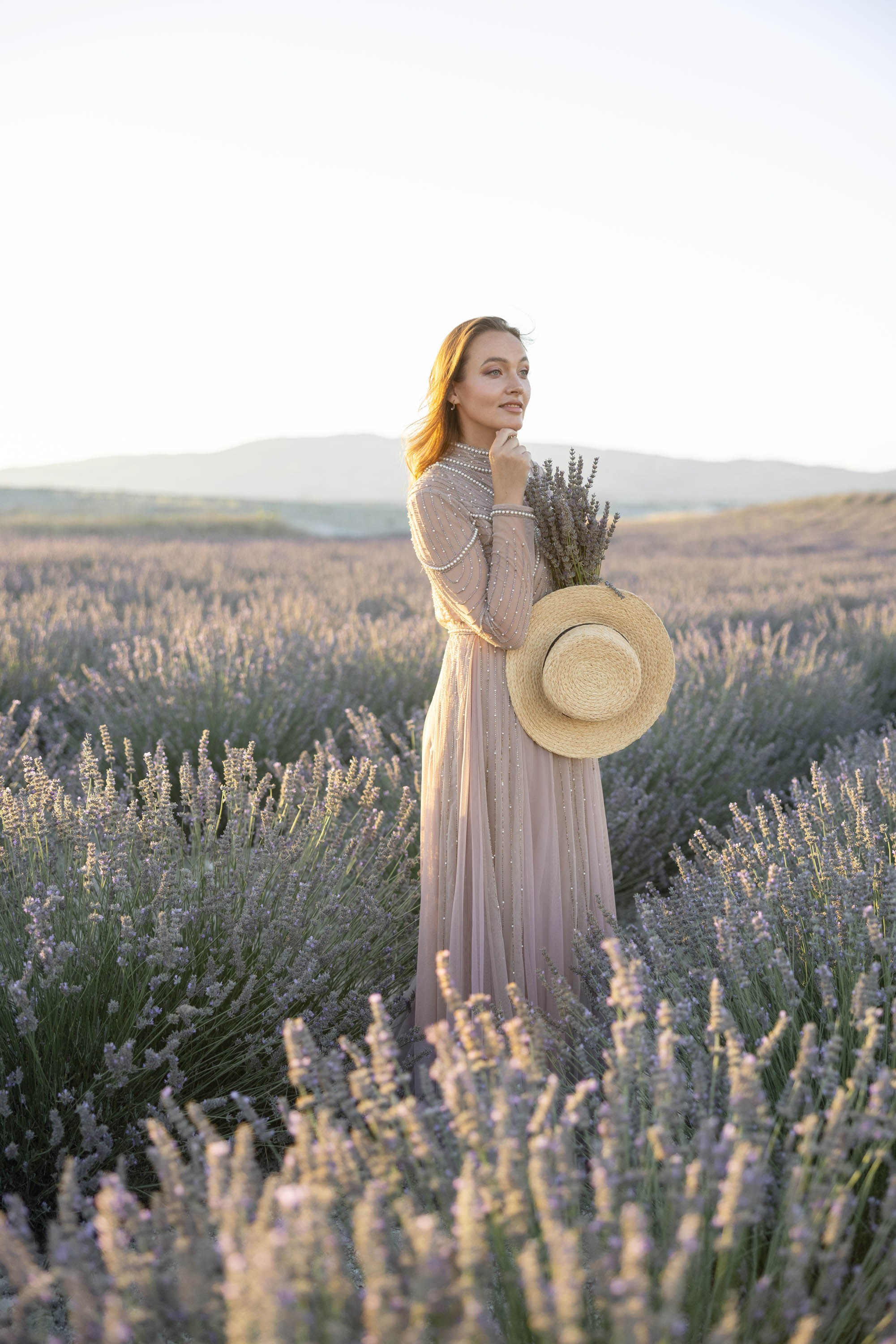 Photo session in lavender field. Julia Ganch I Fashion Wedding Photography I Cappadocia Turkey