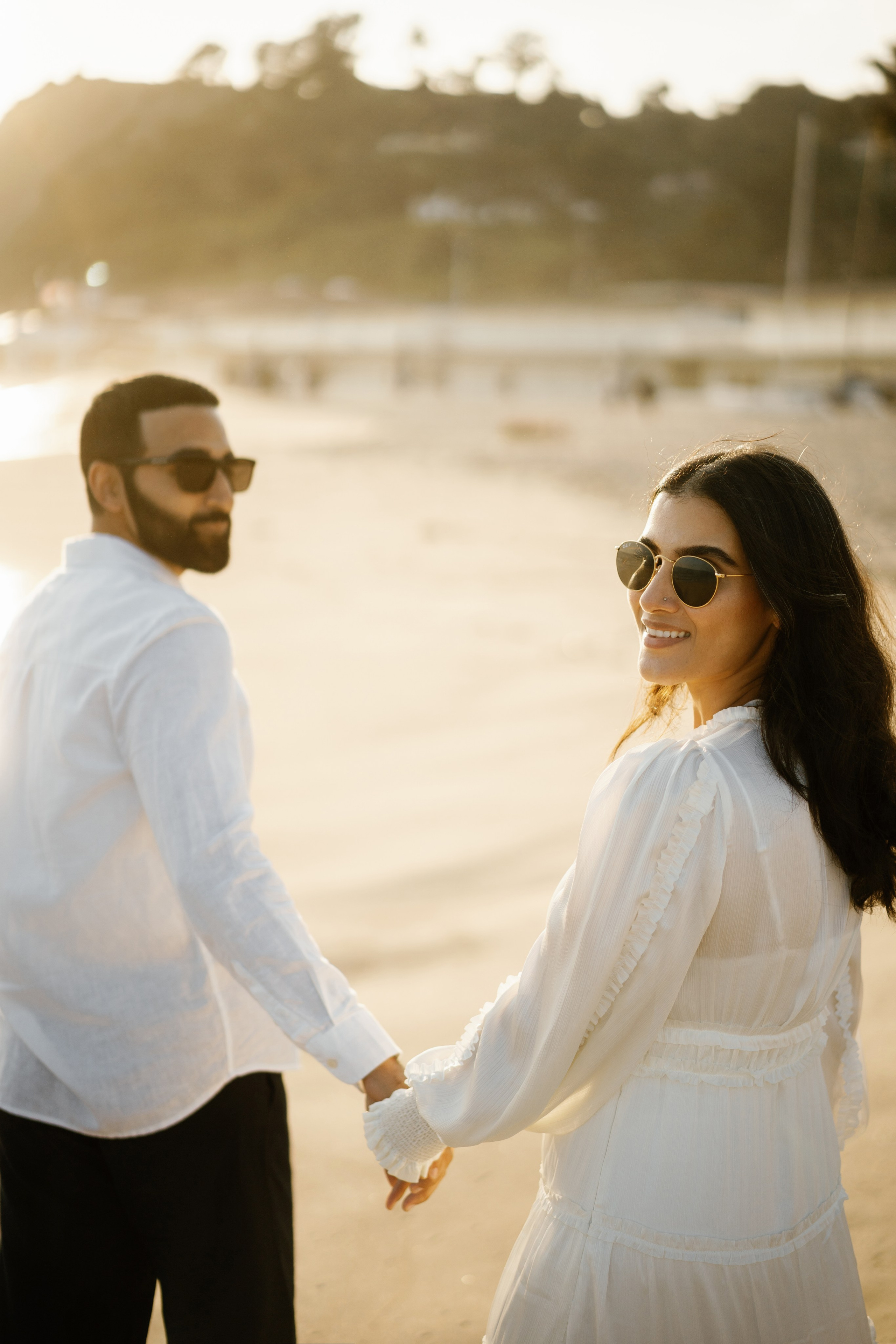 Santa Monica Sunset Engagement Photoshoot. Wedding Photography & Videography Team in California, Los Angeles, San Francisco, San Diego and Travel