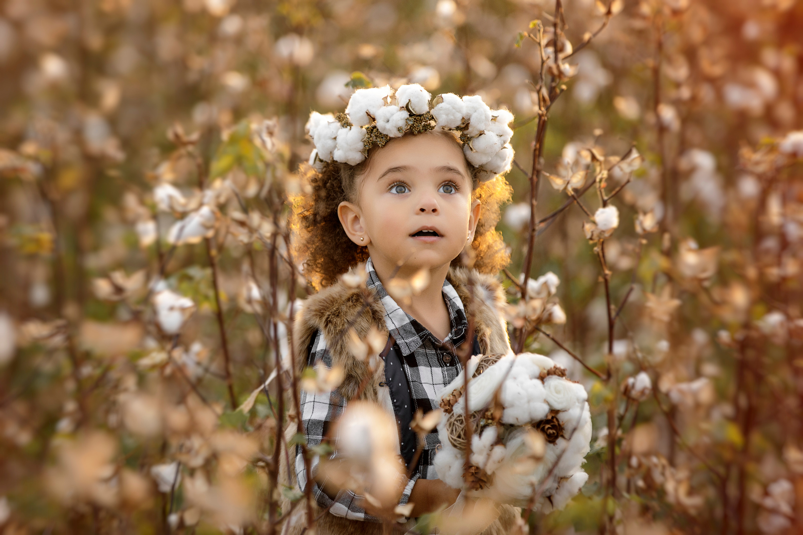 Cotton Field Photosession. Anastasia Post: Wedding and Editorial Photography