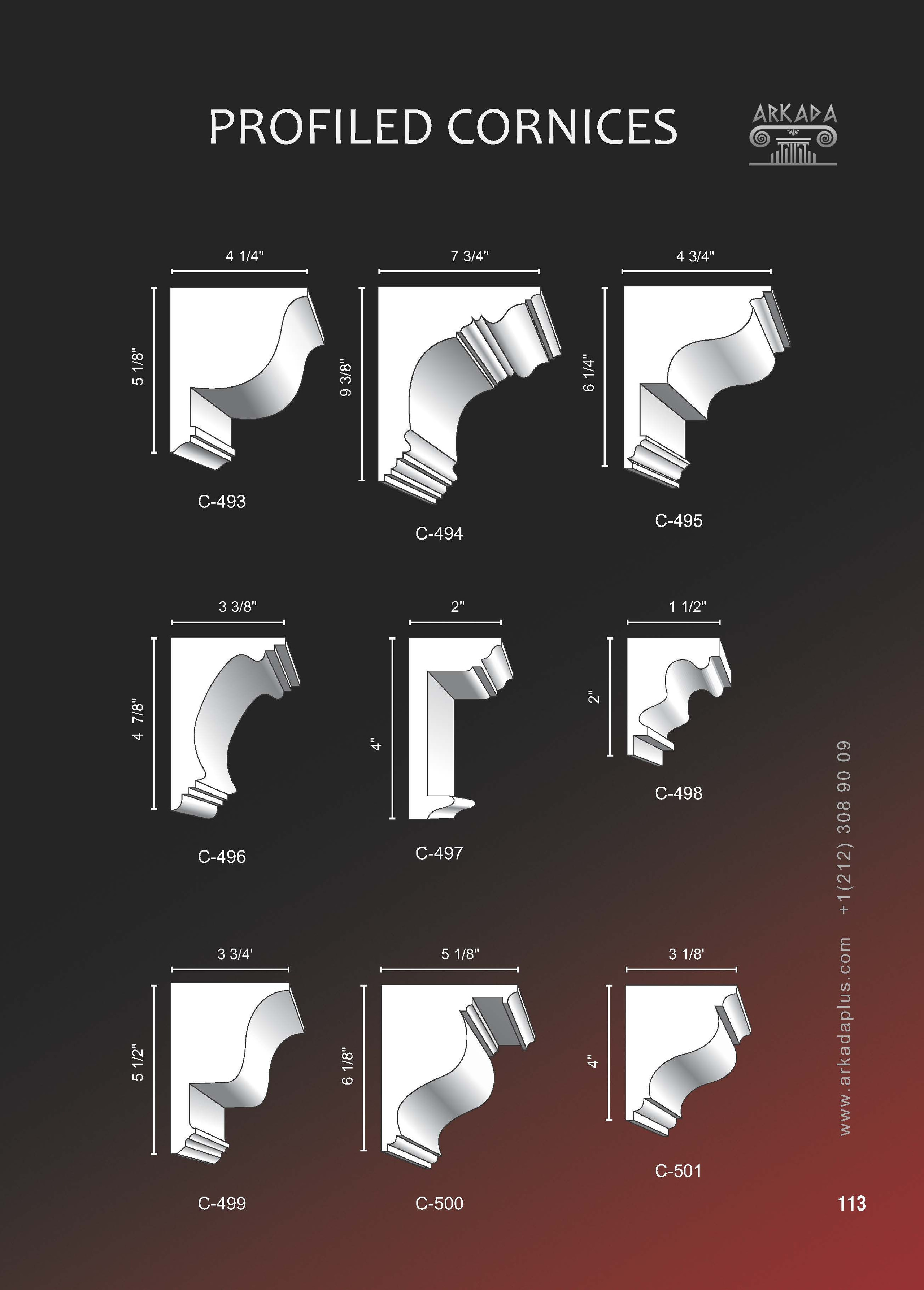 Catalog pages. Plaster molding