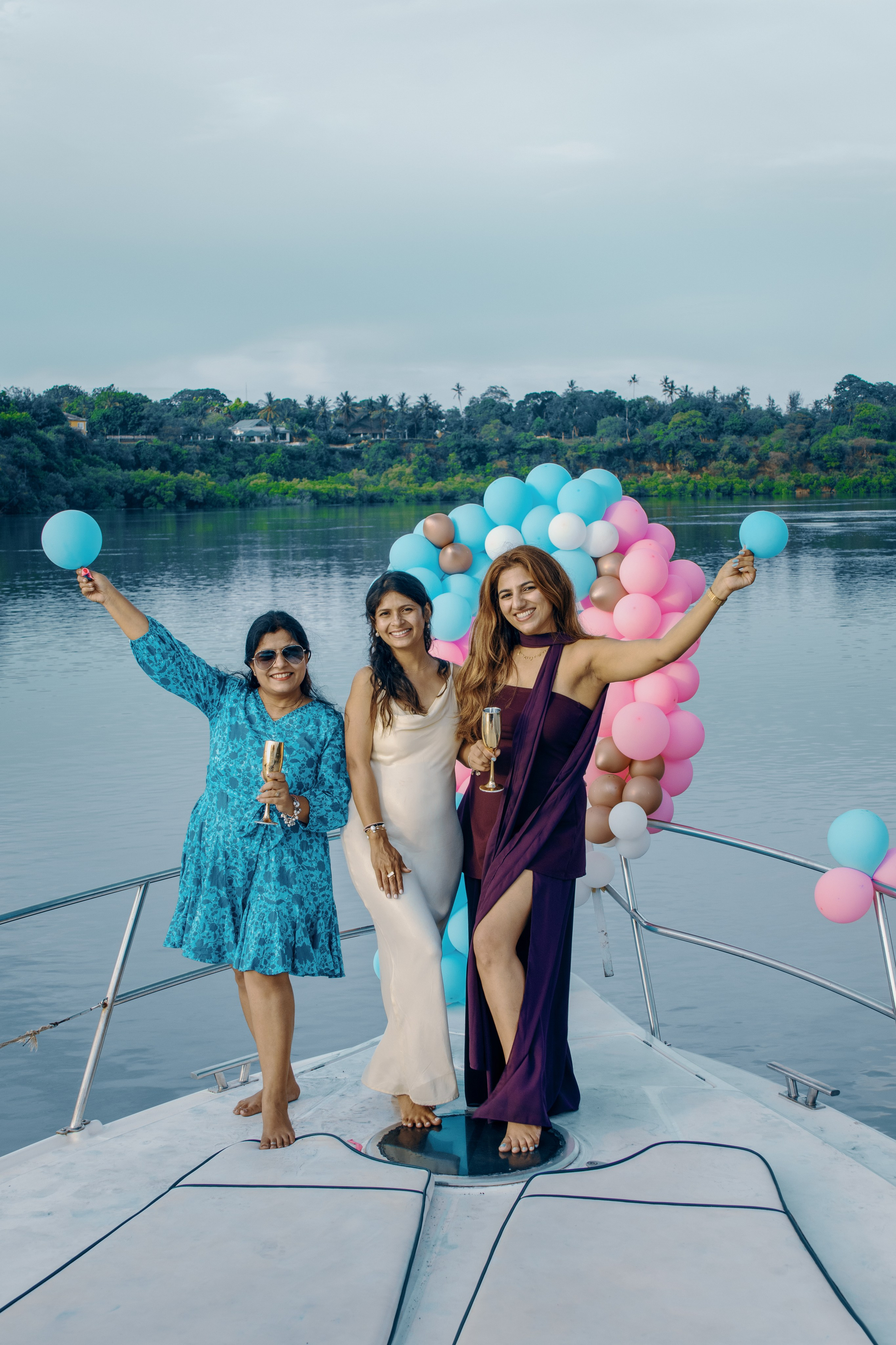 Gender Reveal Yacht Shoot. A creative consultant based in Mombasa, Kenya