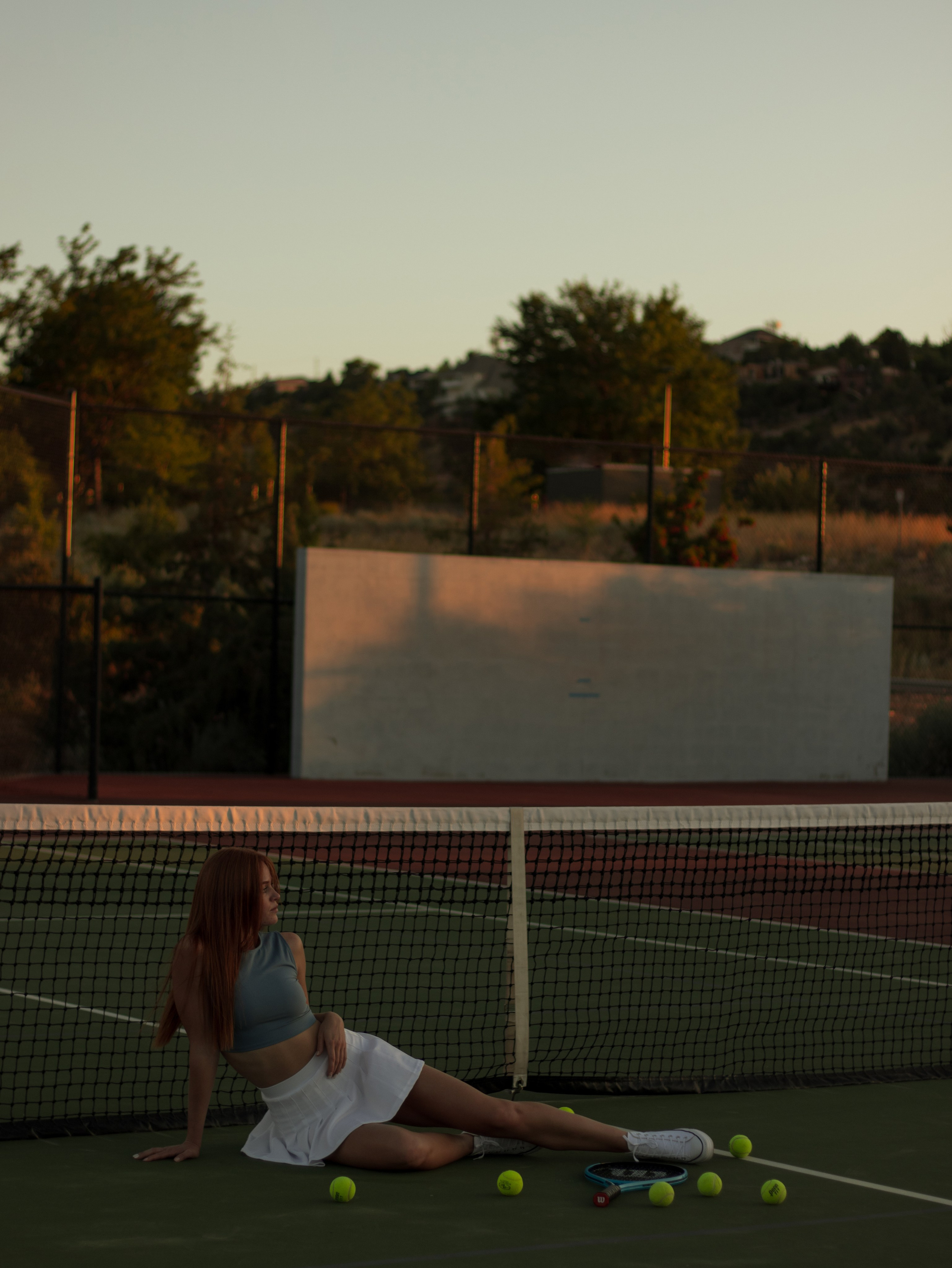 Anhelihha at the tennis court. Portrait and couples photographer in Florida, Valeriia Honcharova