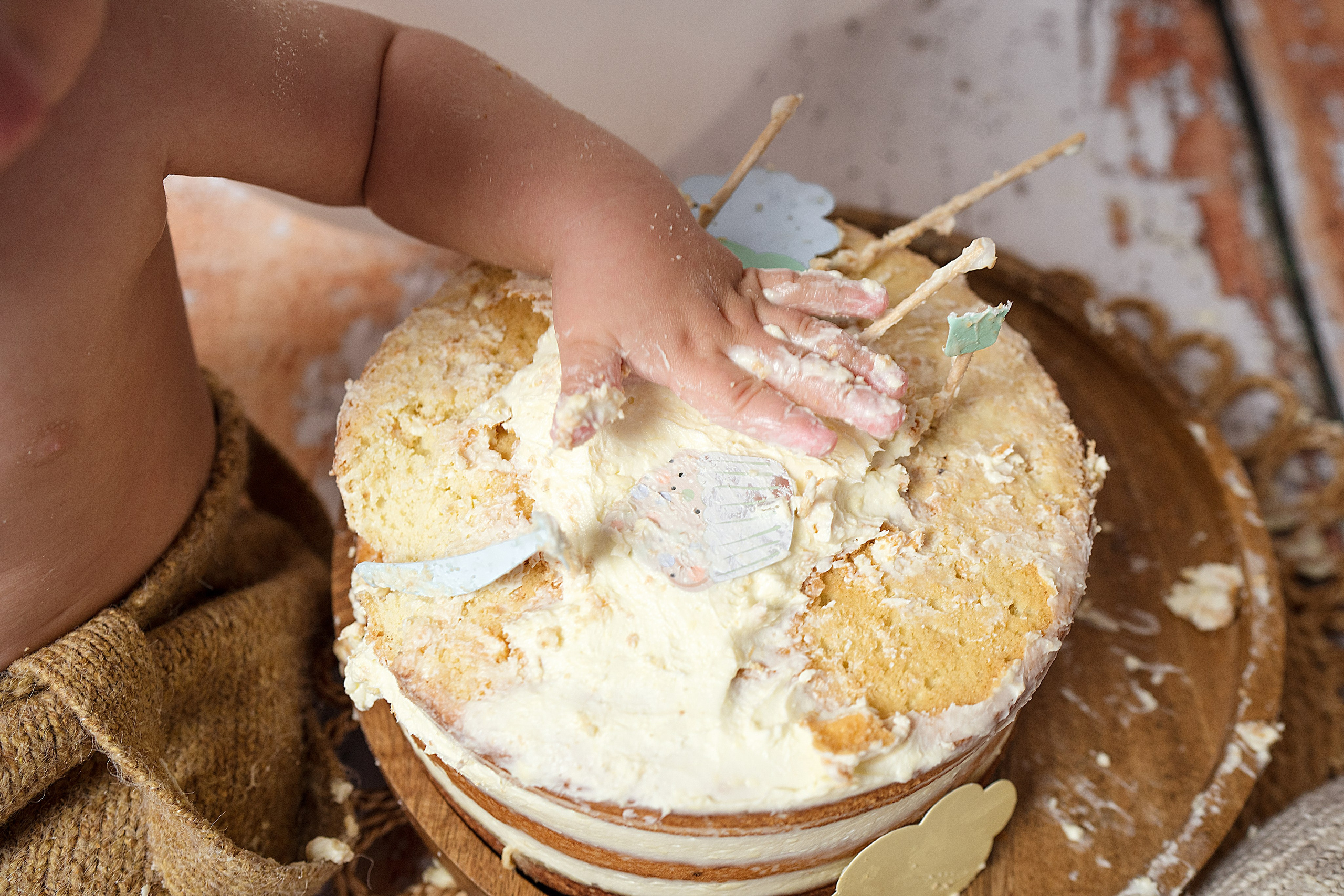 Cake Smash. Bébé Newborn Photographer in Copenhagen