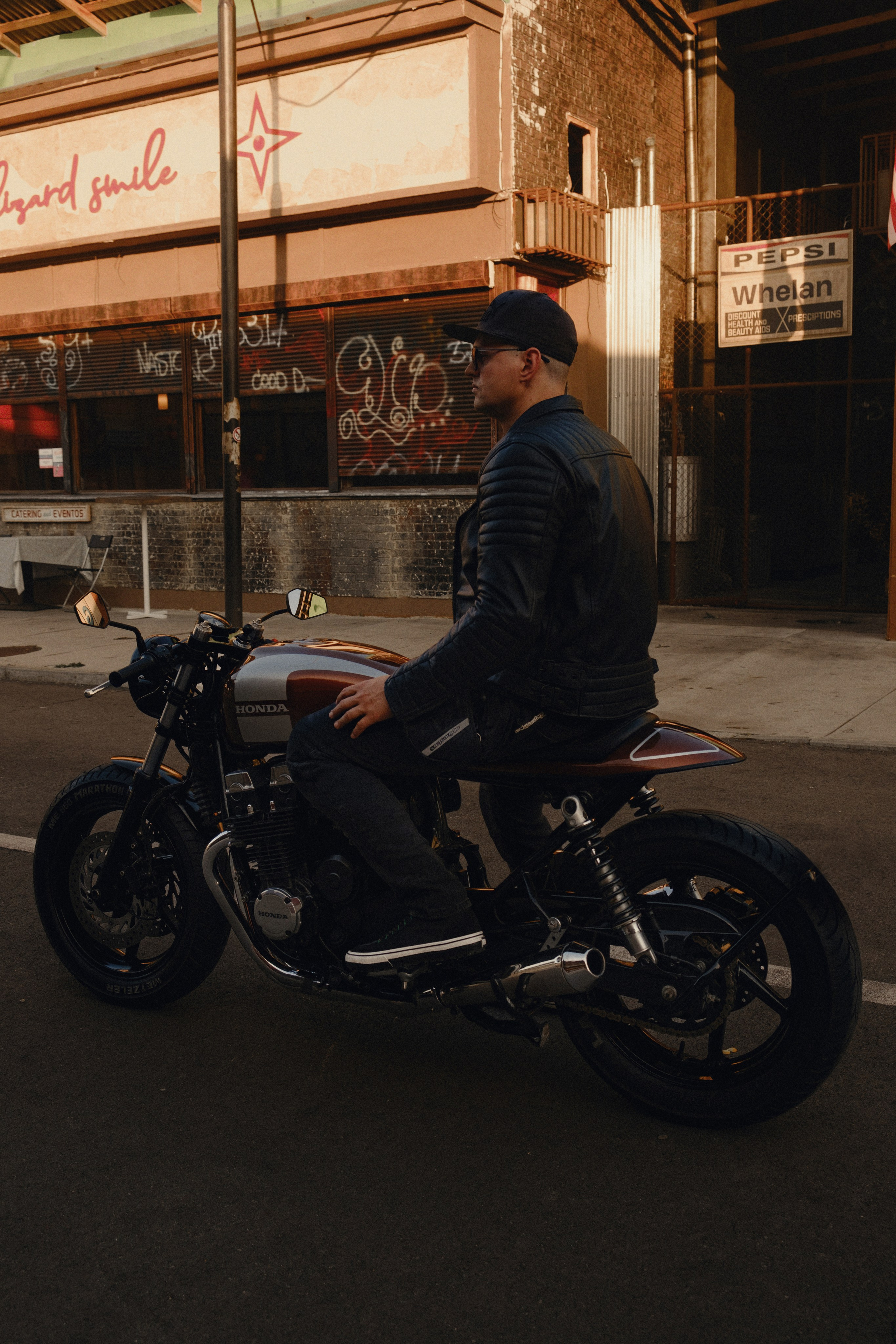 Café Racer Style Photography — Brutal Man & Custom Bike