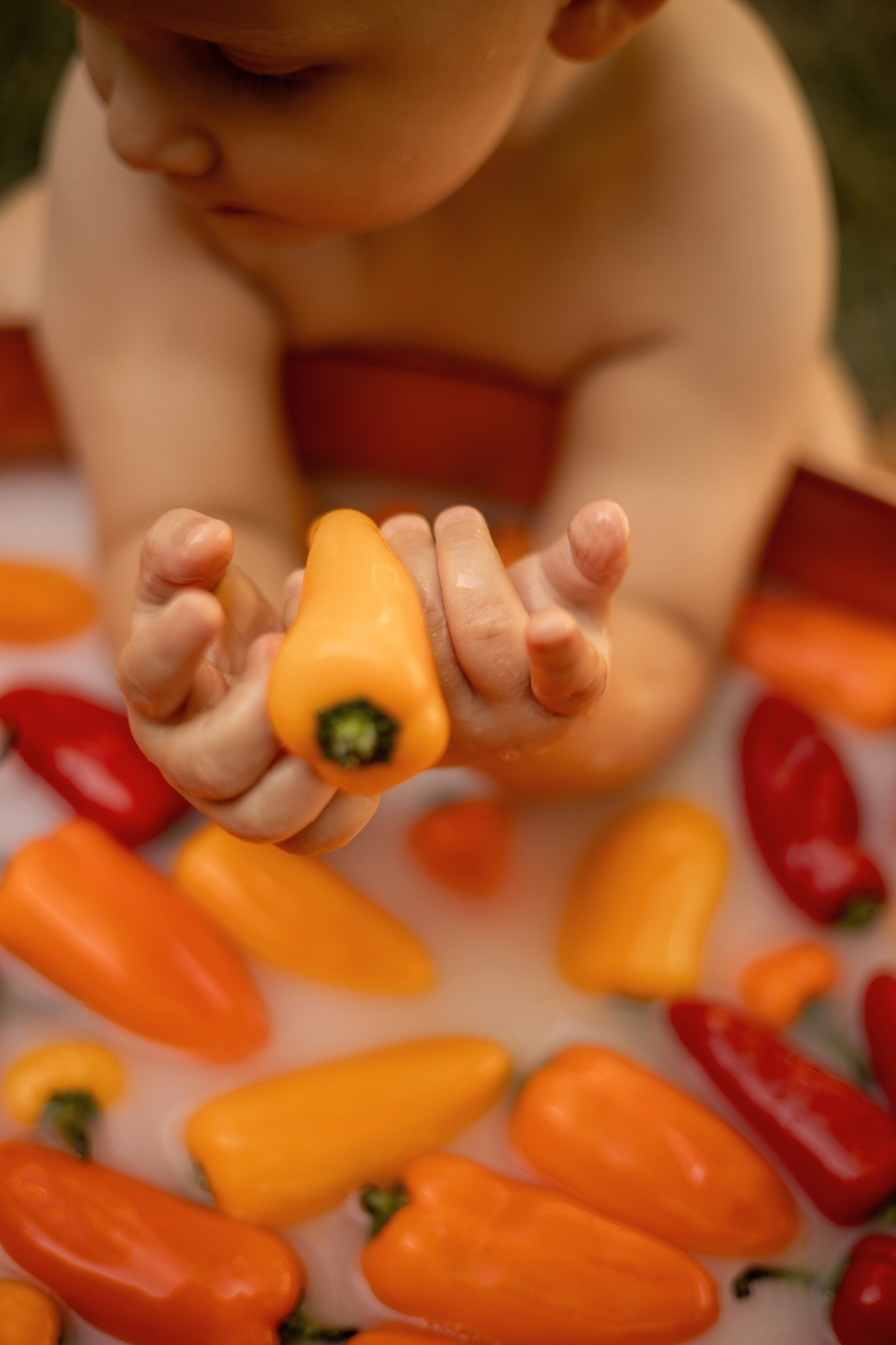Newborn baby in the tub. Bay Area Photographer: family, maternity, love story, wedding