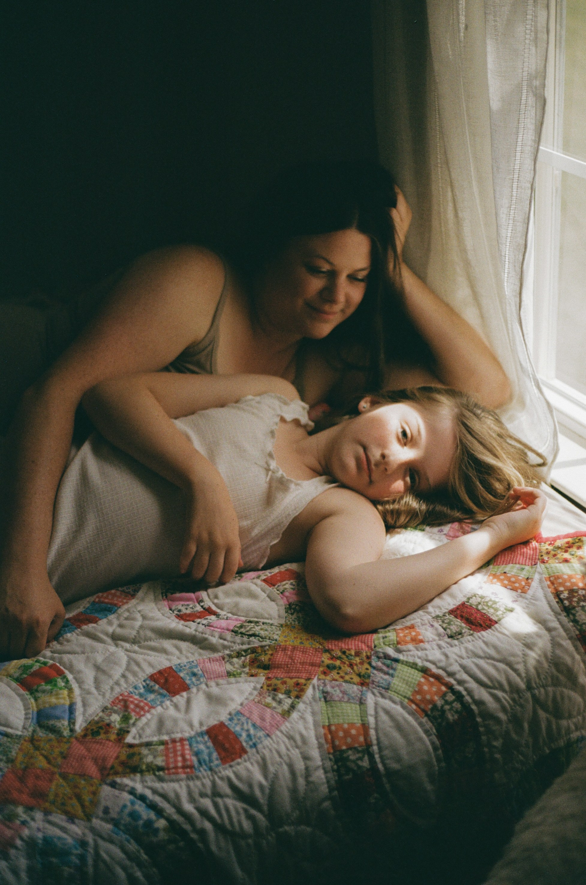 Artistic motherhood portraits on film in Richmond, VA