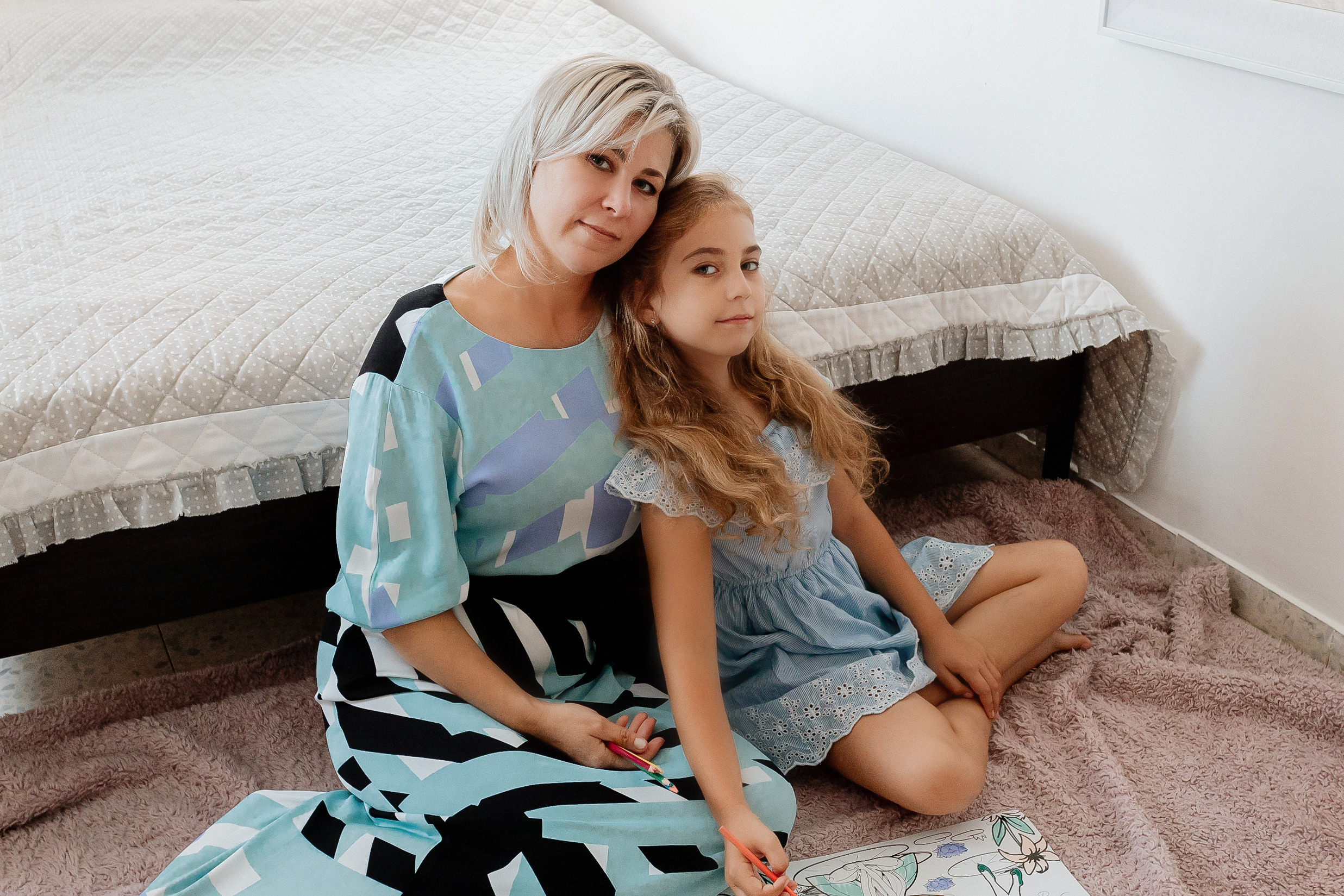 Family photo session at home. Home