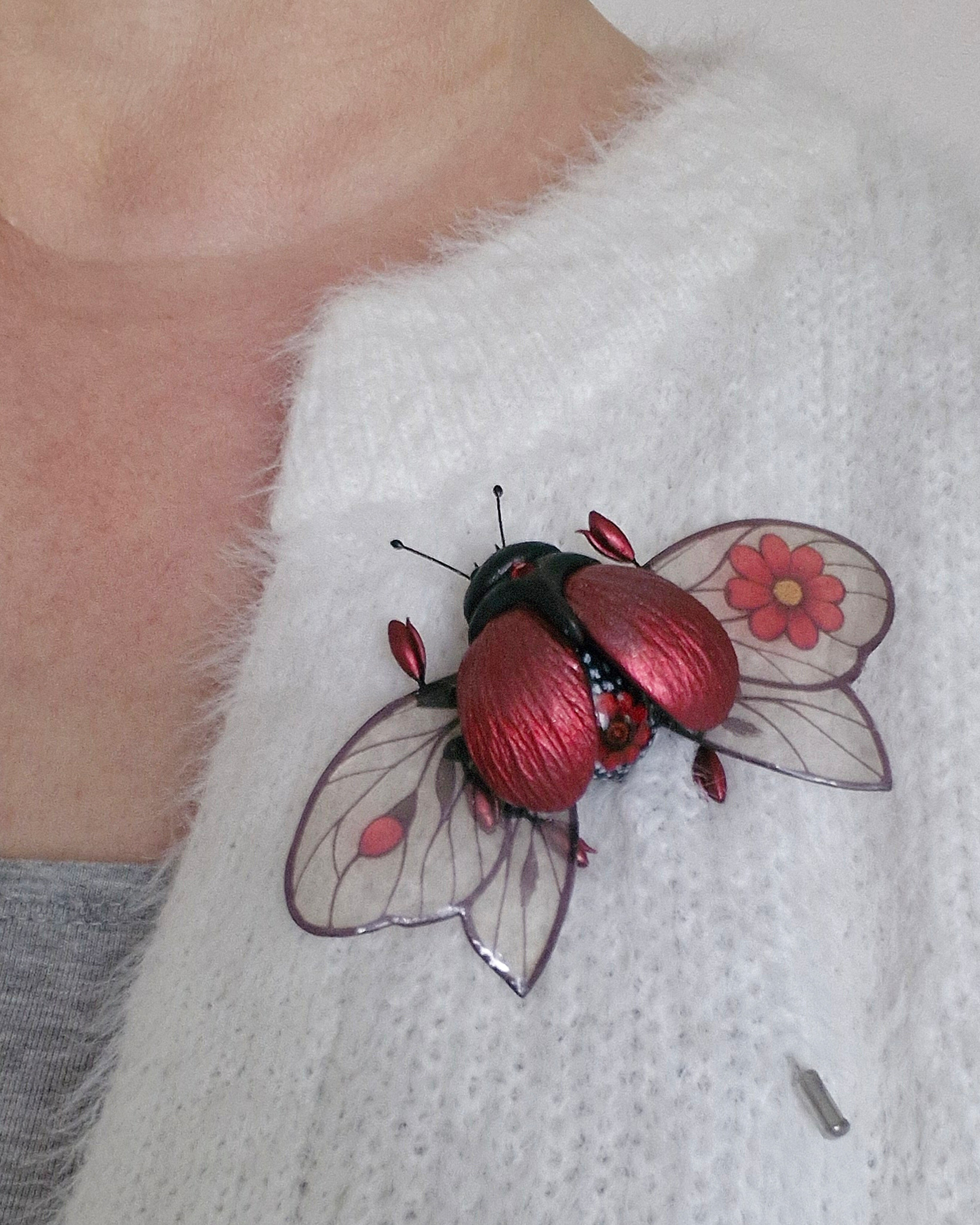 Броши-жуки / Insekten-Broschen ➜. Oksana Paul-Gardinen-Design Oksana Paul ✧ Art of Gardinen & Textile Design ✧ Polymer Clay Art & Handmade Creatures