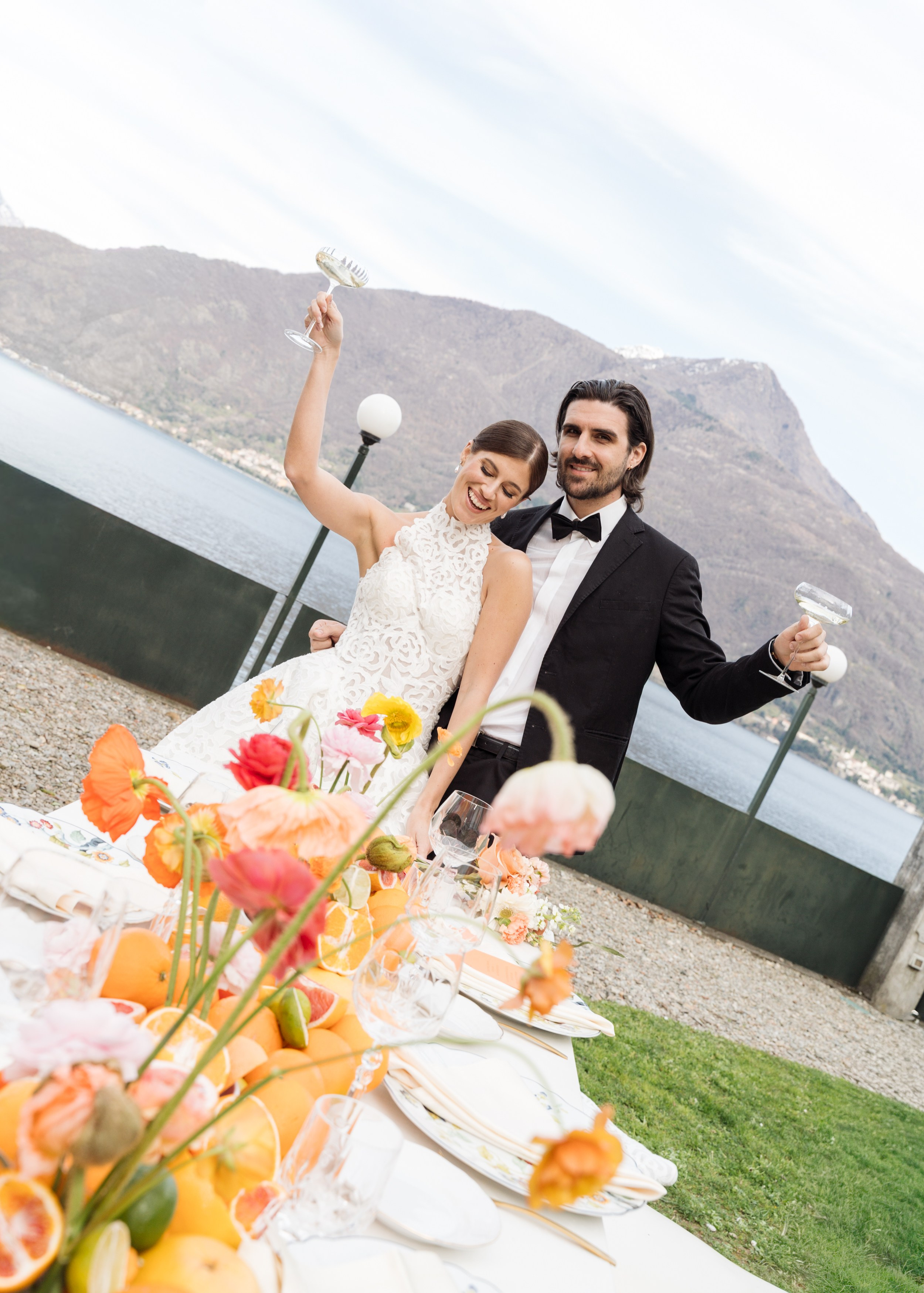 Serena & Dave Aperol Wedding. Proposal Photographer in Lake Como