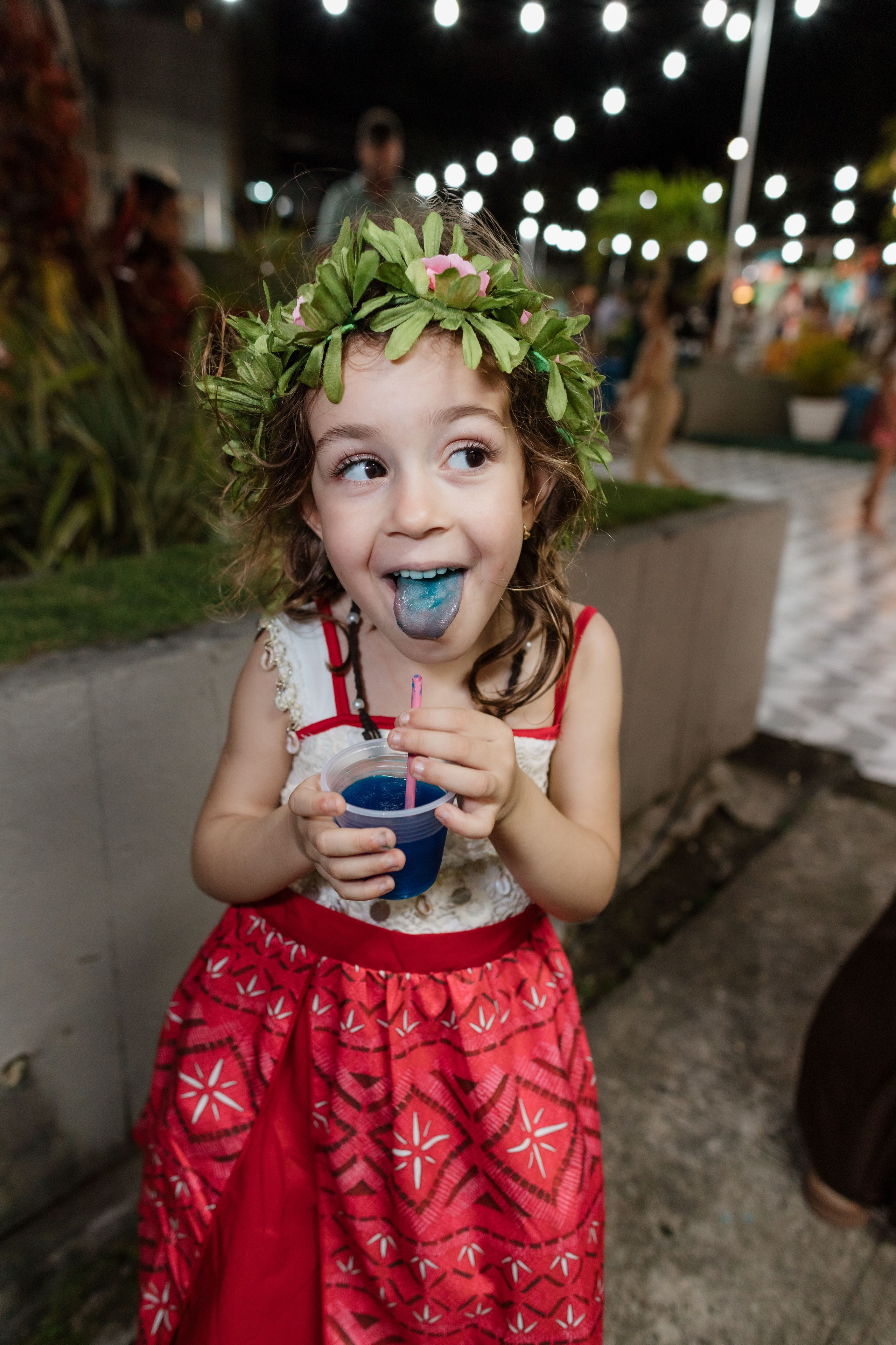 Aniversariantes aproveitando a festa