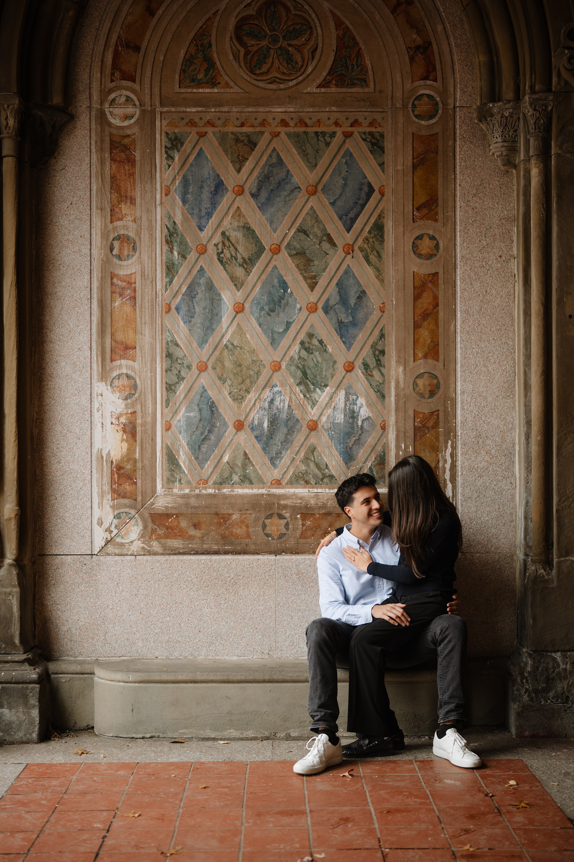 Proposal in Central Park. Fall 2025. Portrait and wedding photographer in New York
