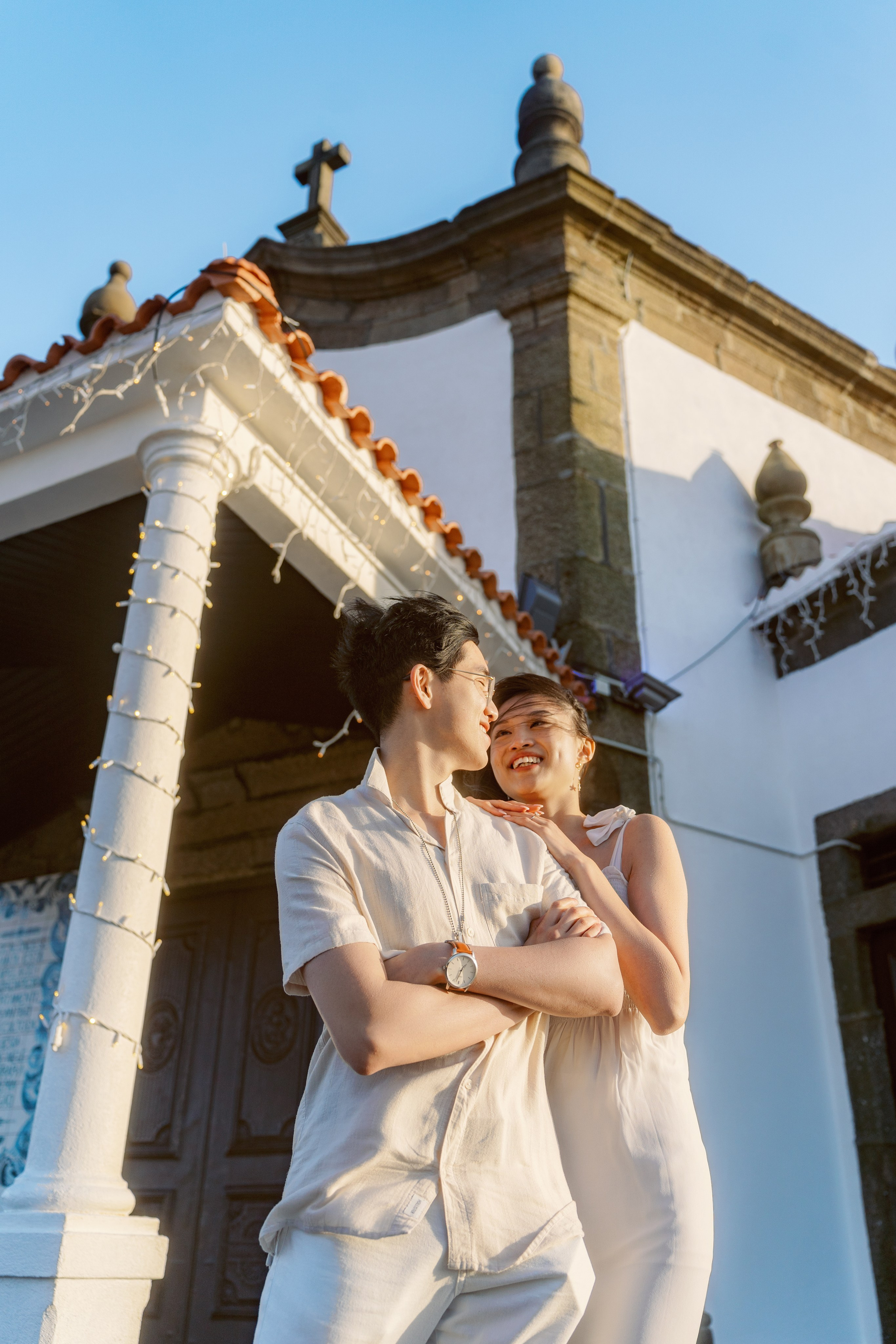 Ethan & Esther near Capela do Senhor da Pedra. Porto Travel Photographer | Couples & Vacation Photos in Portugal — WePortugal