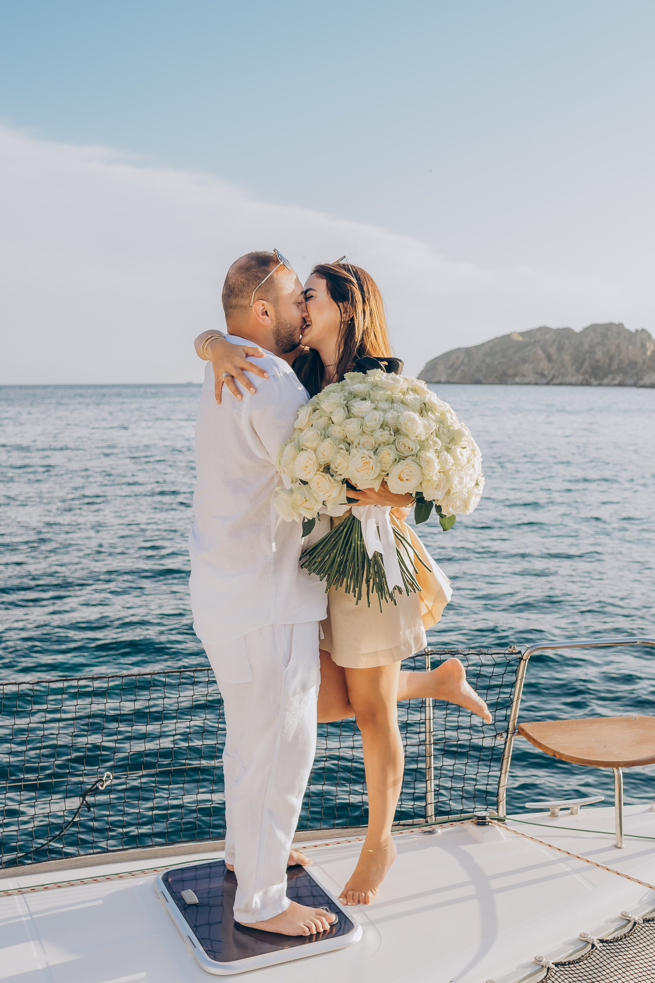 Engagement on a yacht at sunset. Фотограф у Пальма де Майорка