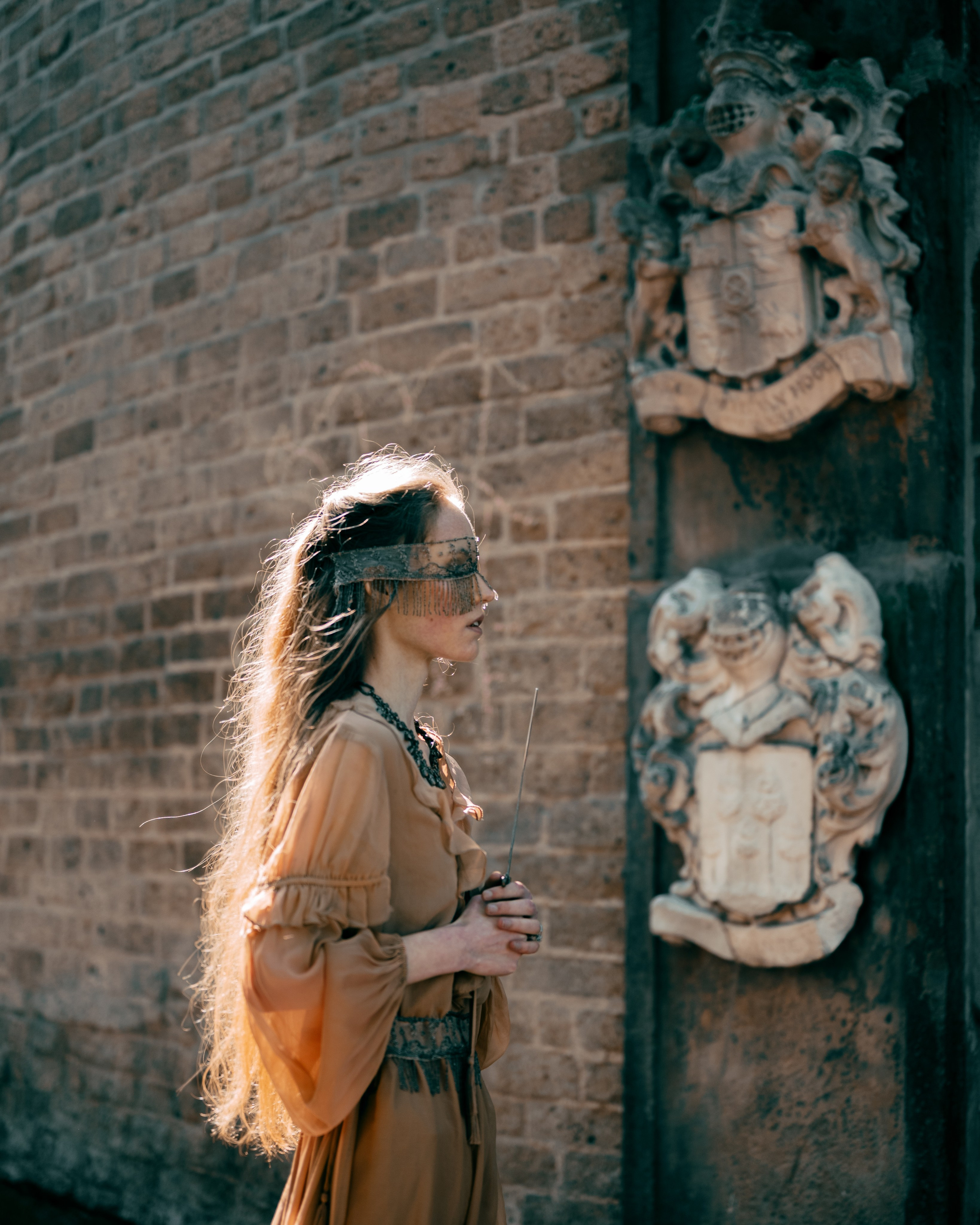 Fantasy Photoshoot in a Medieval Castle in ethereal light. Moth & Moss Photography