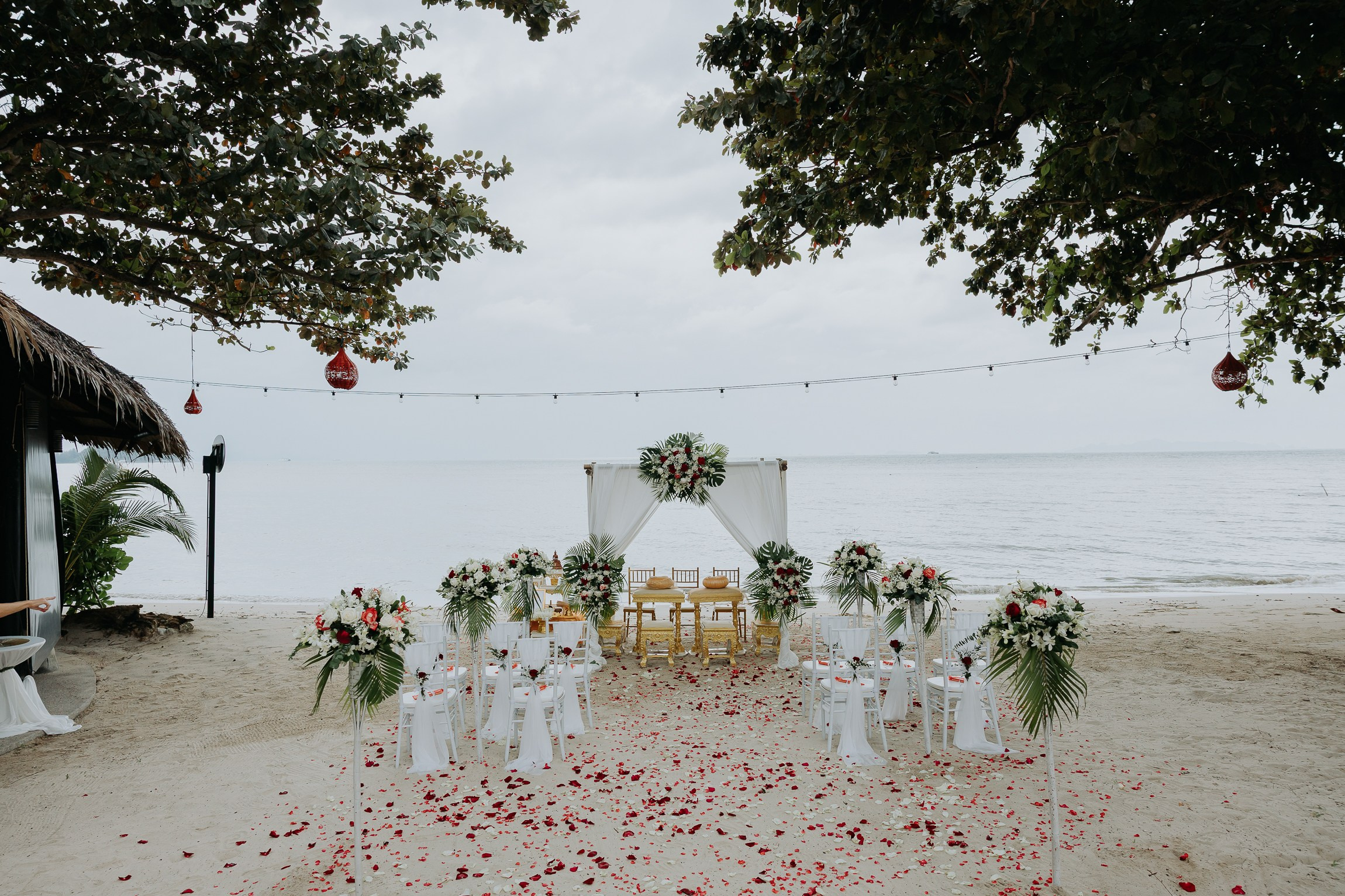 Simone & Matthias Peter. Buddhist blessing wedding Ceremony on Koh Samui, Thailand