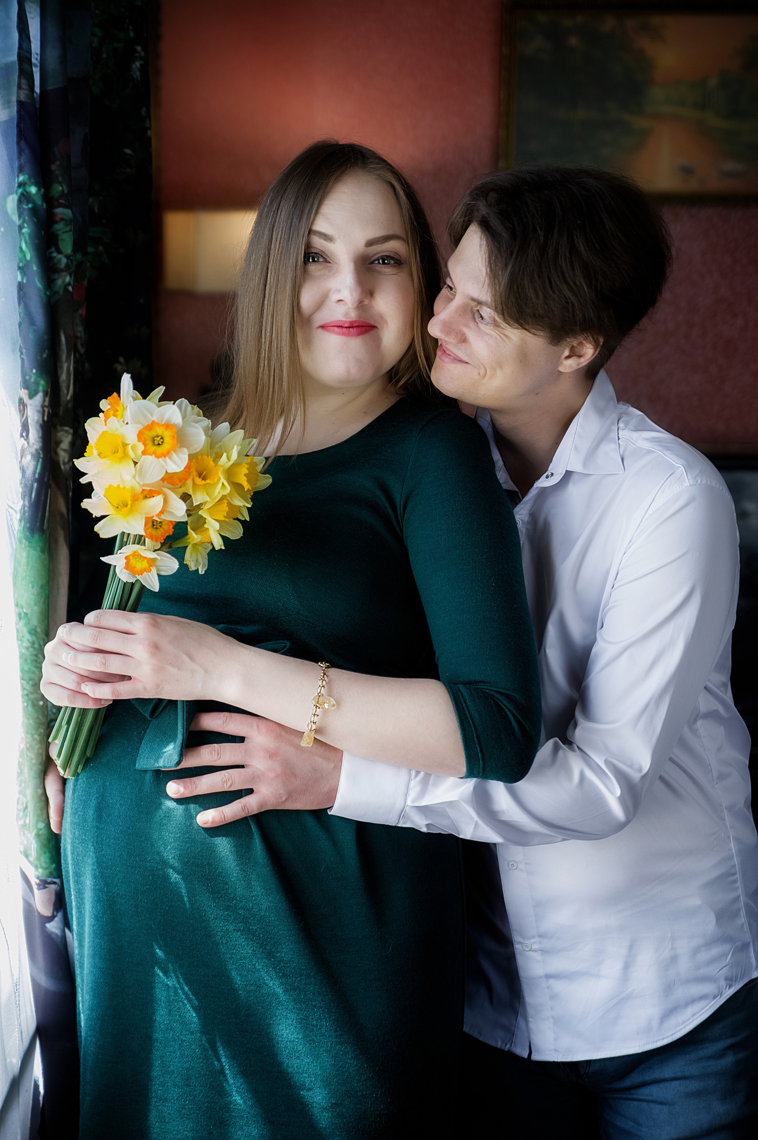 Домашняя фотосессия Саши и Ани. Aile fotoğrafçısı Olga Aksyonova, Donetsk ve Antalya’da