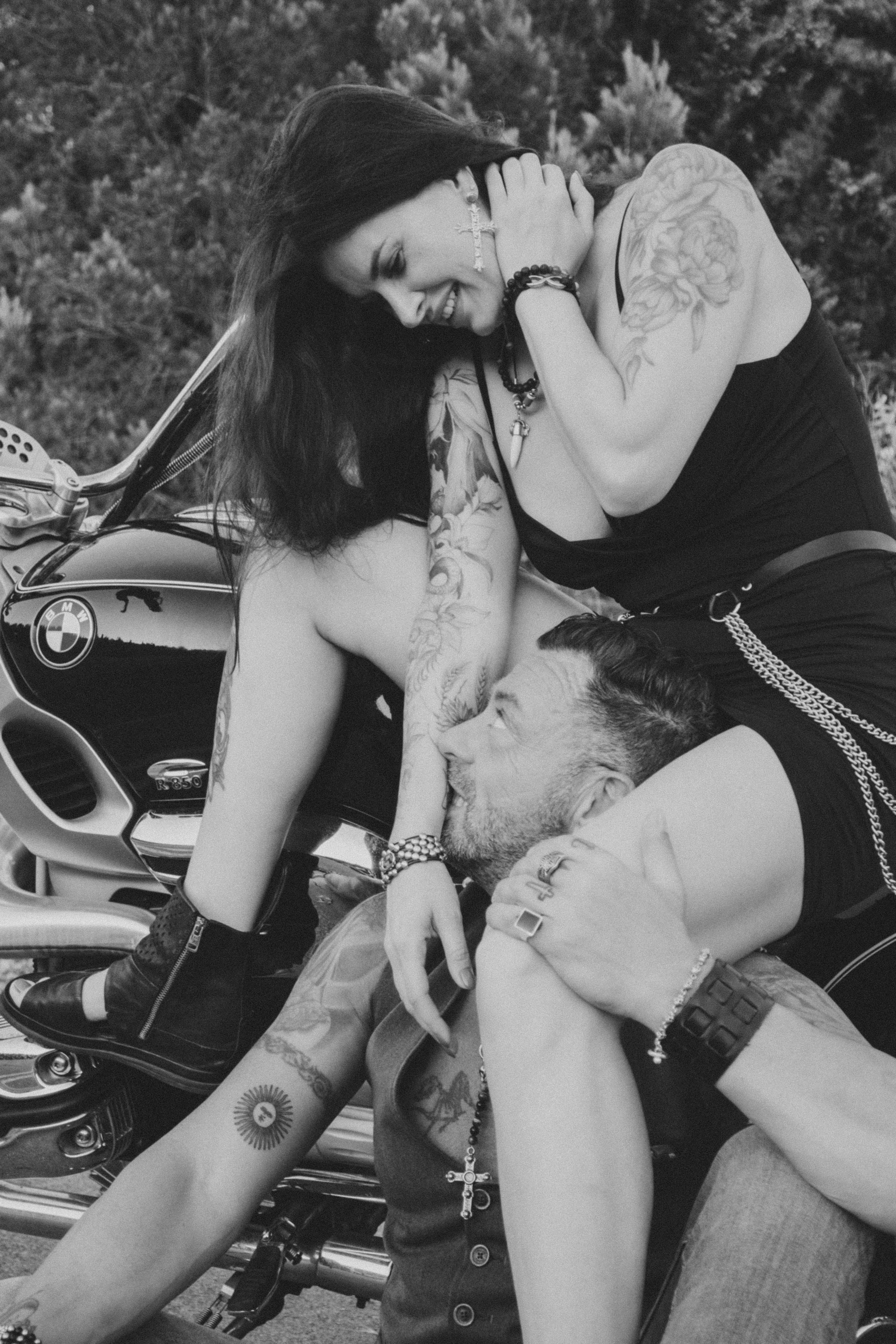 Фотосессия пары на мотоцикле. Профессиональная фотосъемка в Калафелле — Елена Медведева