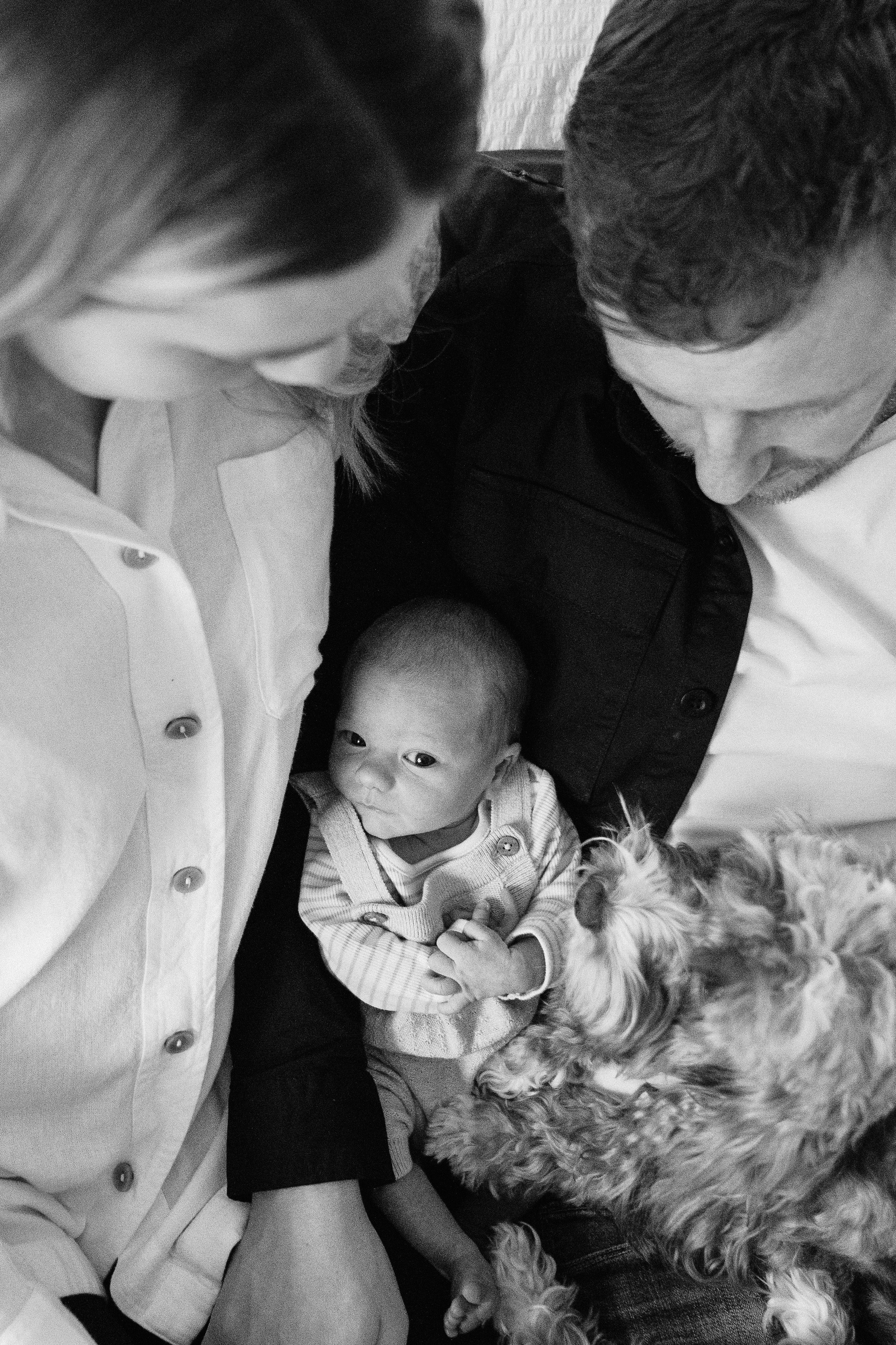 Welcoming newborn in-home photo session