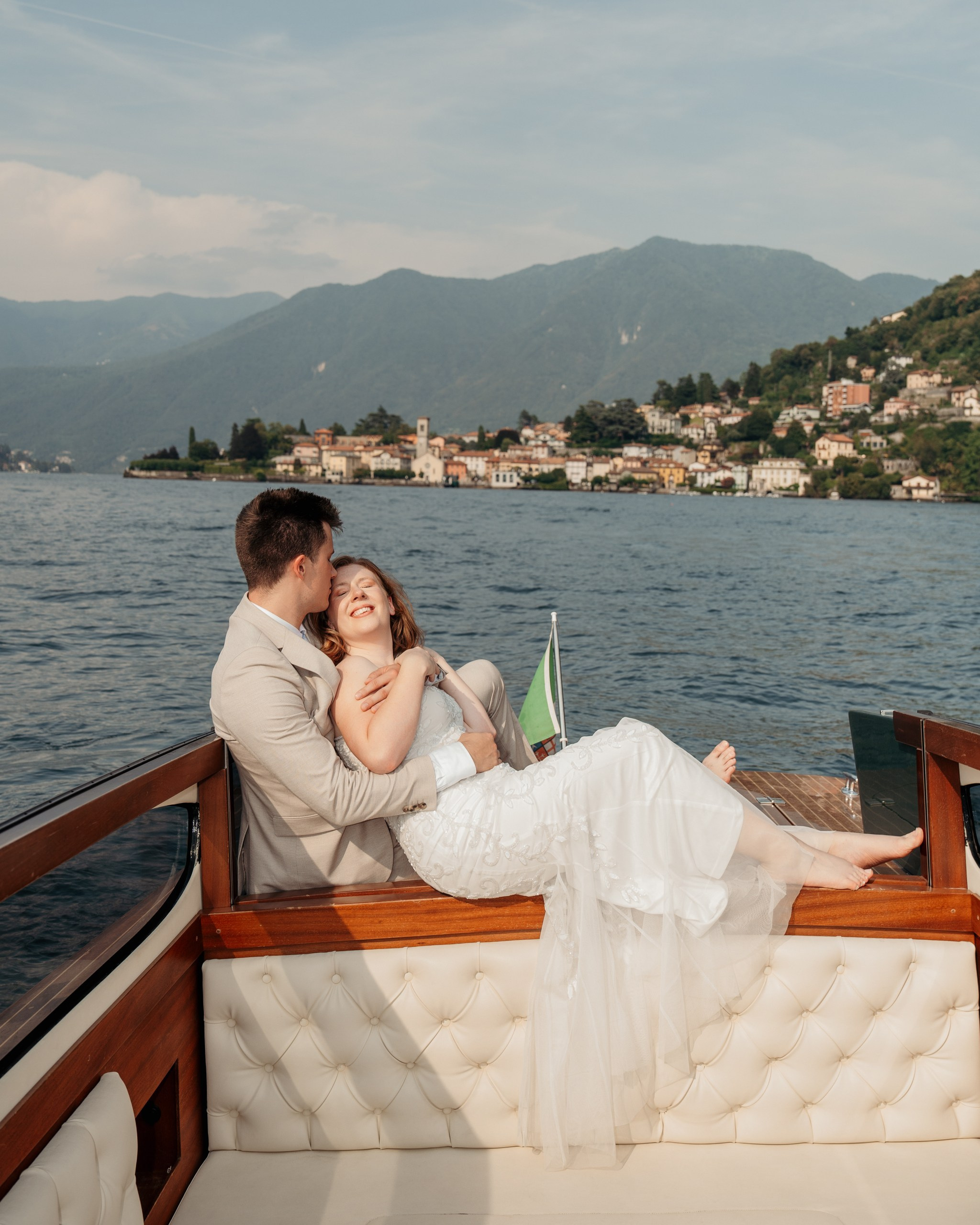 Cernobbio, Boat and Villa Olmo. Wedding Photographer Lake Como Ferrari Media Production