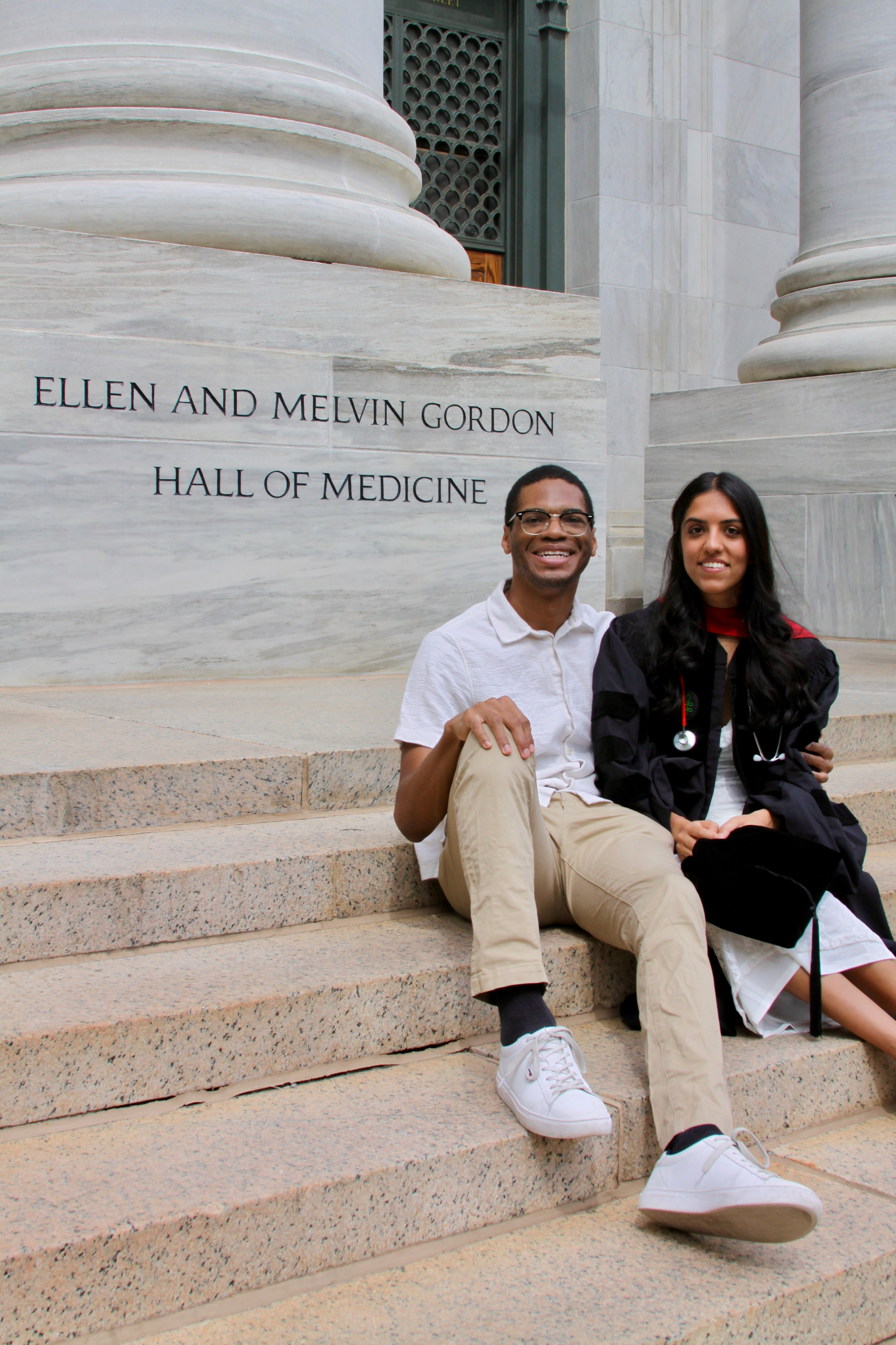MD graduation with Ruhi. Kelly Sang, graduation and portrait photographer in Boston