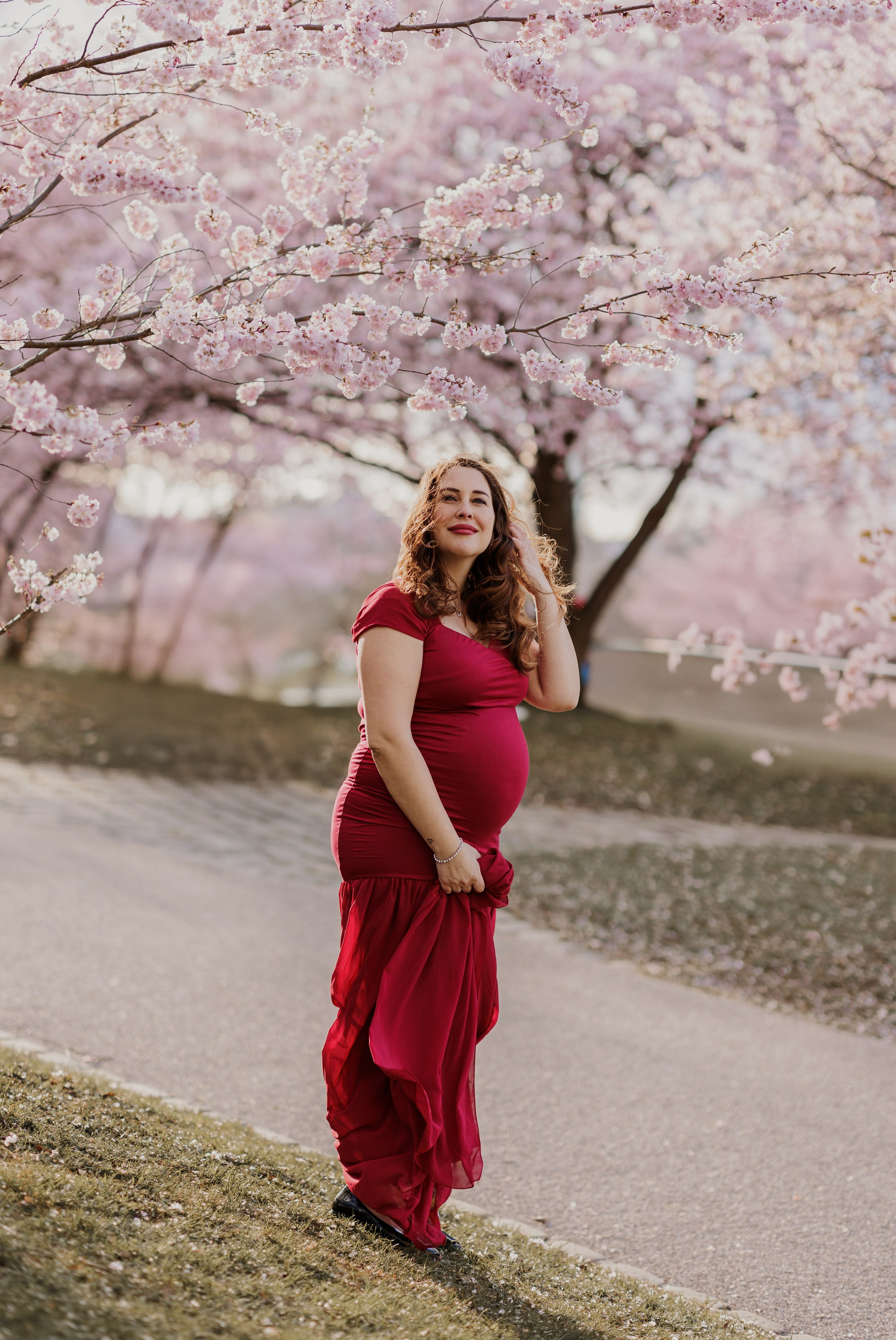 Belly Shooting im  Olympia Park. Family Fotografer in München und Umgebung