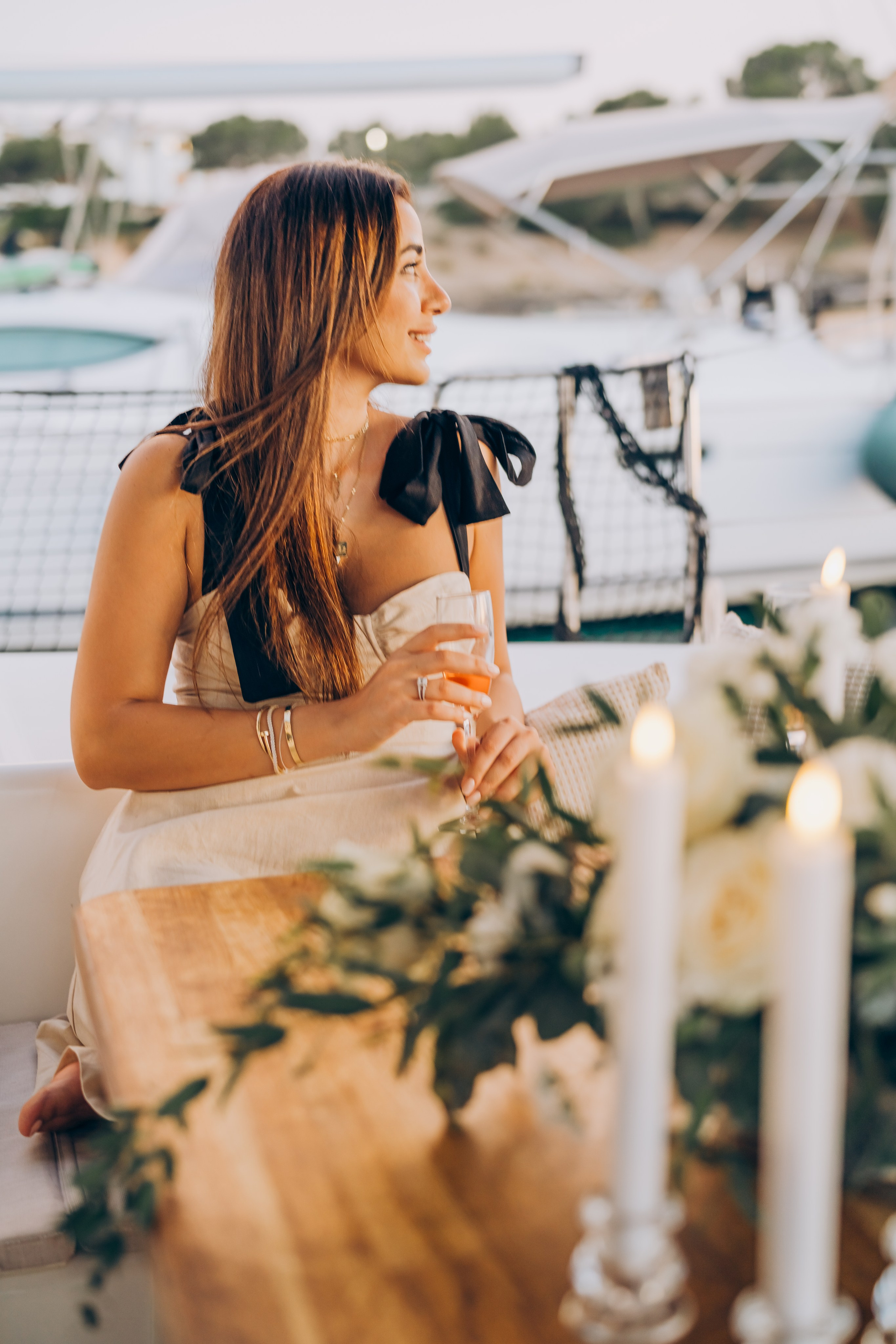Engagement on a yacht at sunset. Фотограф у Пальма де Майорка