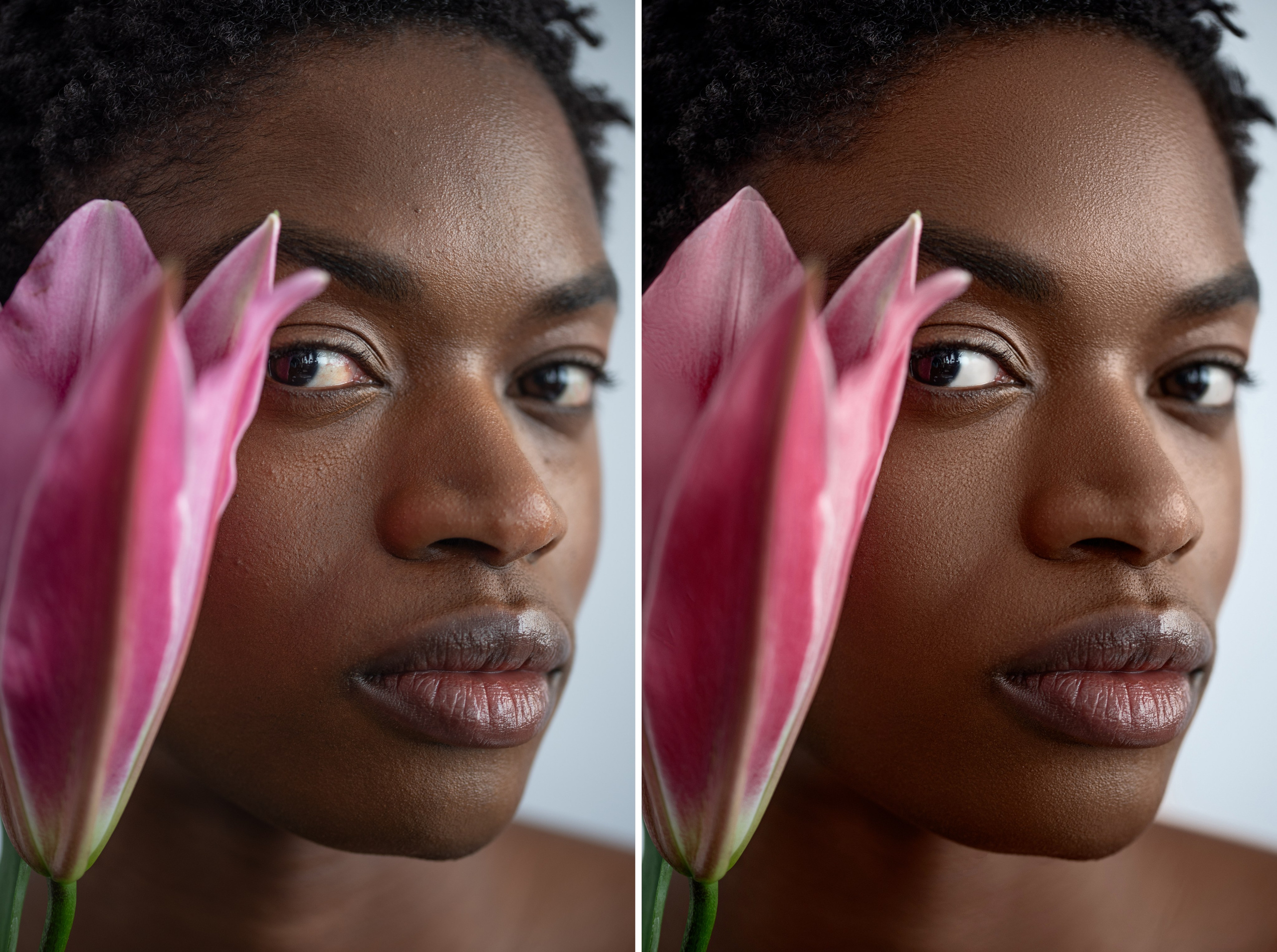 High-End Beauty Portrait Photo Retouching in Photoshop.Professional services from Retoucher Olha Kompaniiets