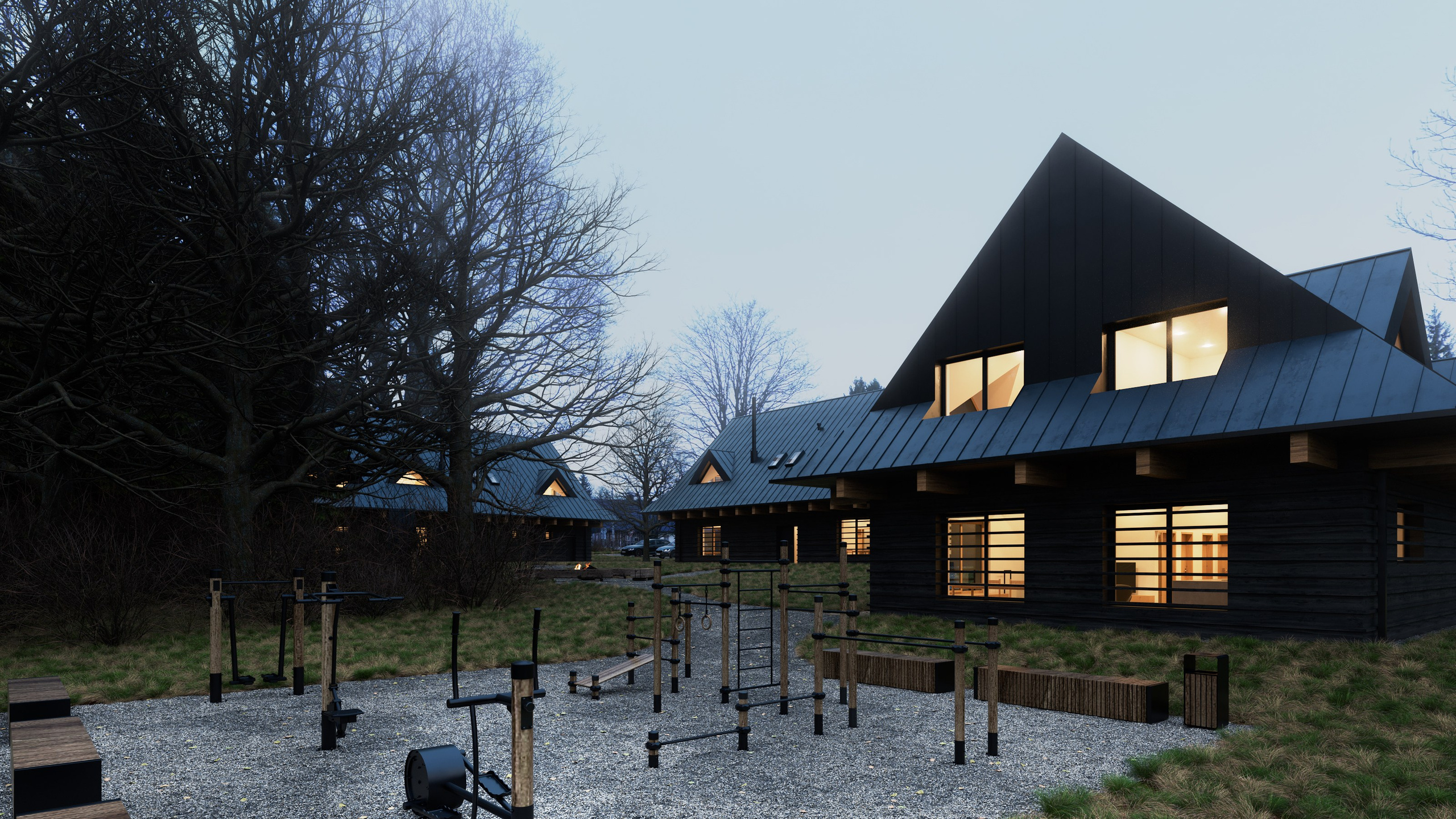 TŘÍ REKREAČNÍ CHATY. Filipenka architects