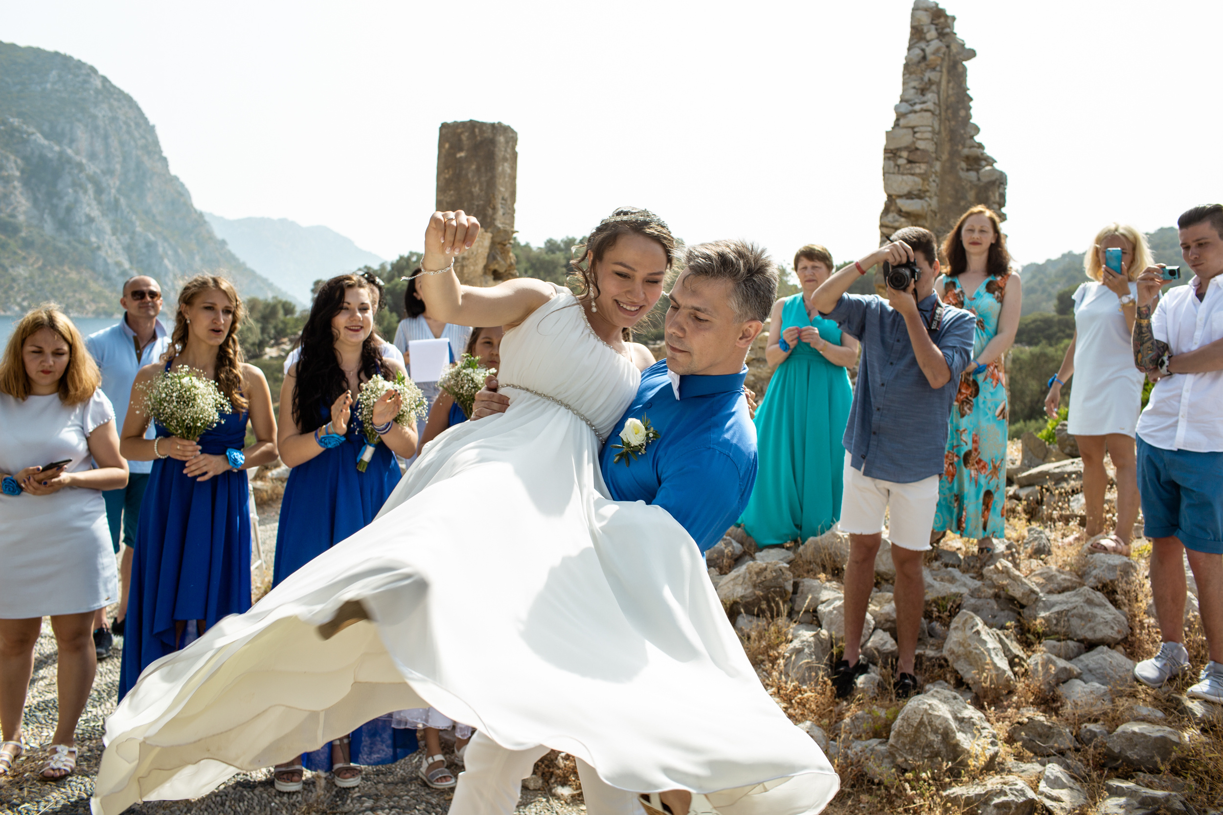 Symbolic wedding on the island of Kemeria. Julia Ganch I Fashion Wedding Photography I Cappadocia Turkey