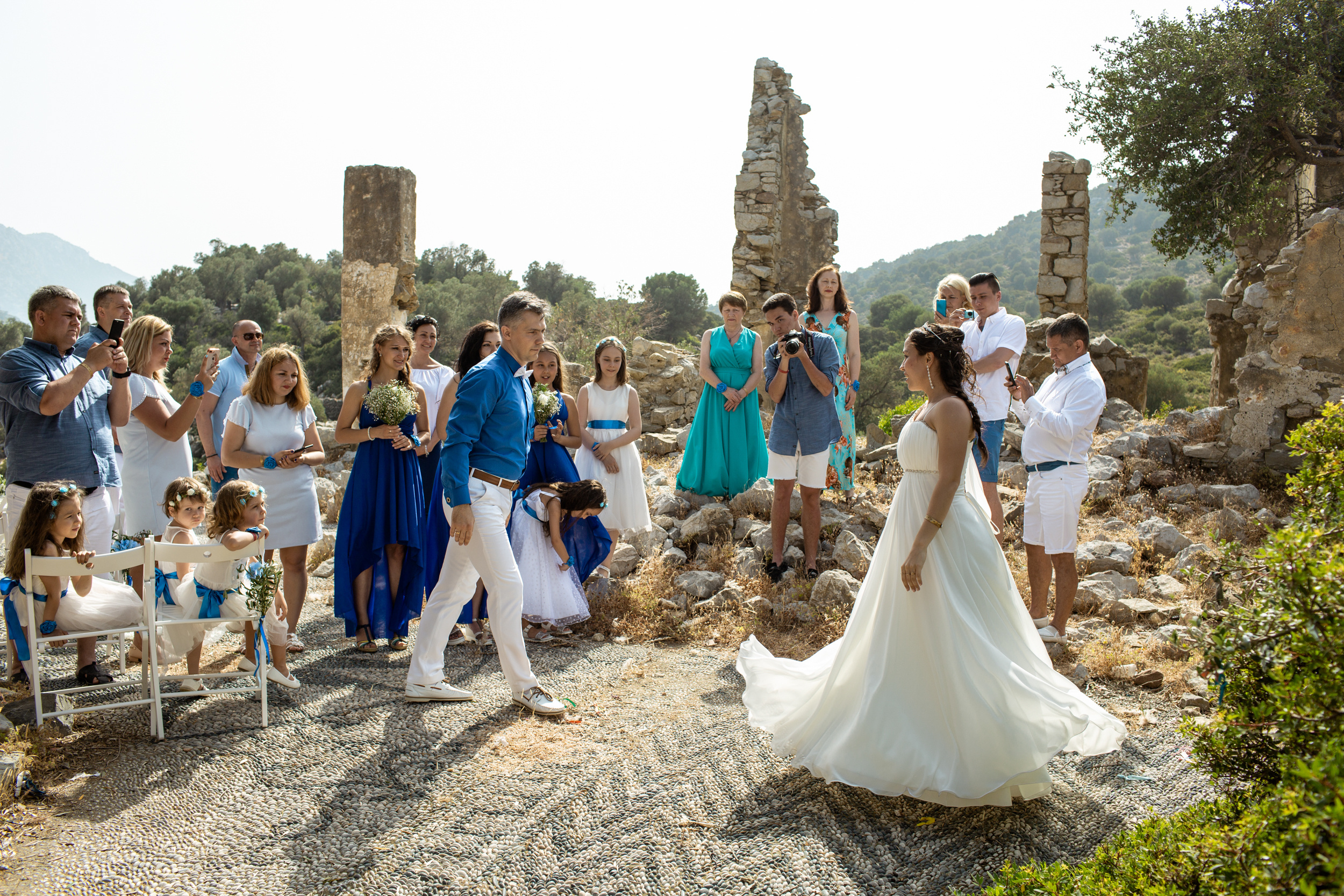 Symbolic wedding on the island of Kemeria. Julia Ganch I Fashion Wedding Photography I Cappadocia Turkey