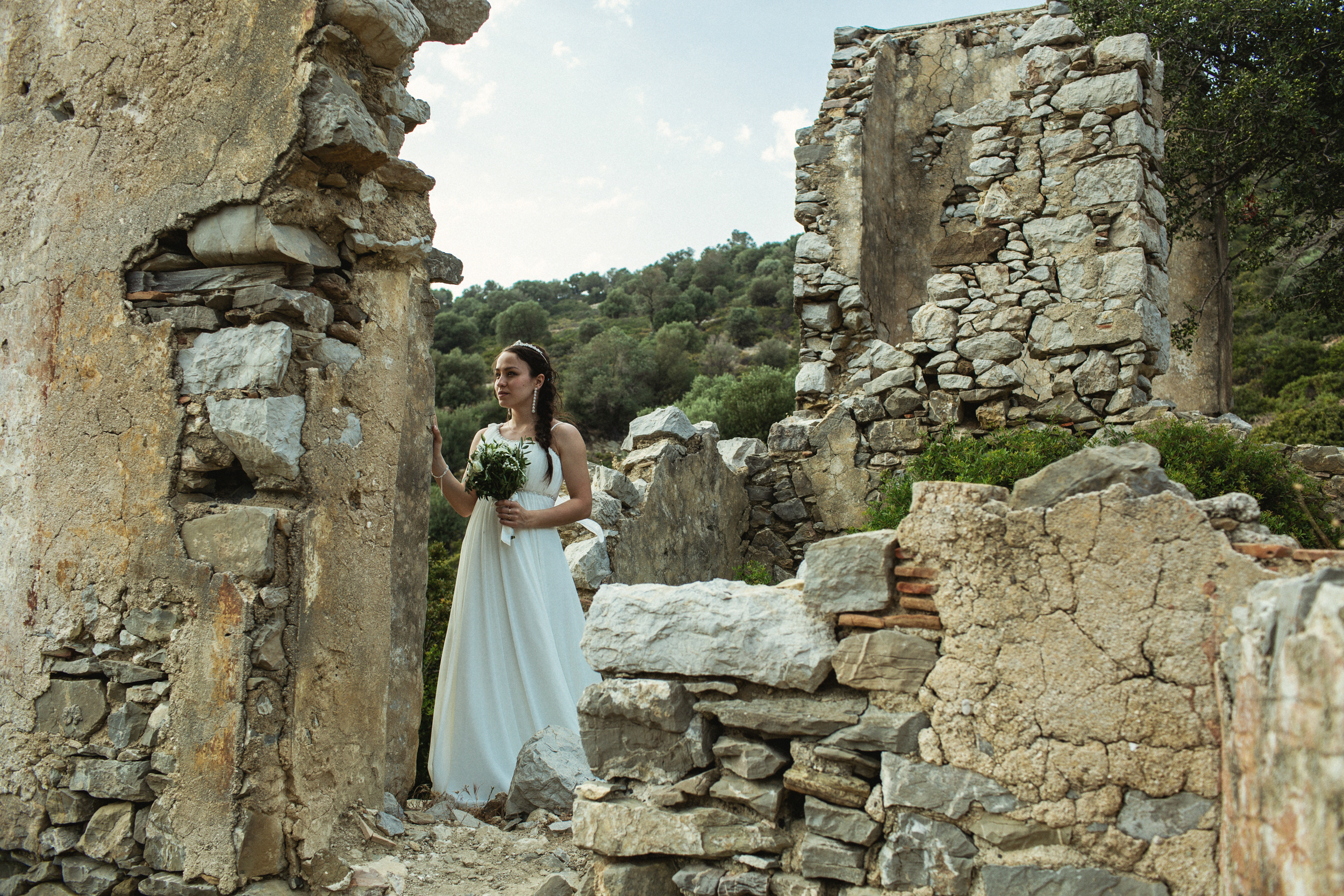 Symbolic wedding on the island of Kemeria. Julia Ganch I Fashion Wedding Photography I Cappadocia Turkey