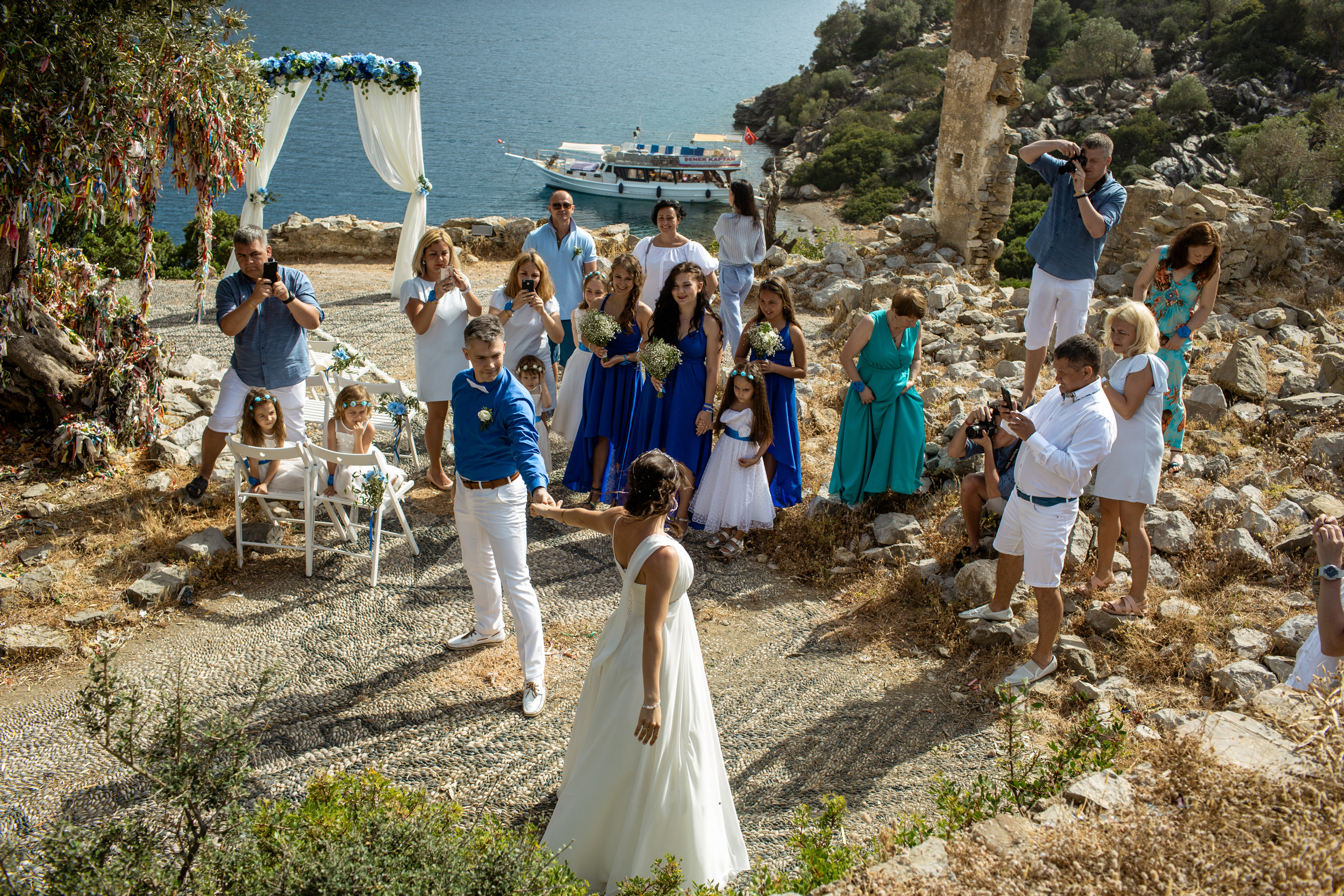 Symbolic wedding on the island of Kemeria. Julia Ganch I Fashion Wedding Photography I Cappadocia Turkey