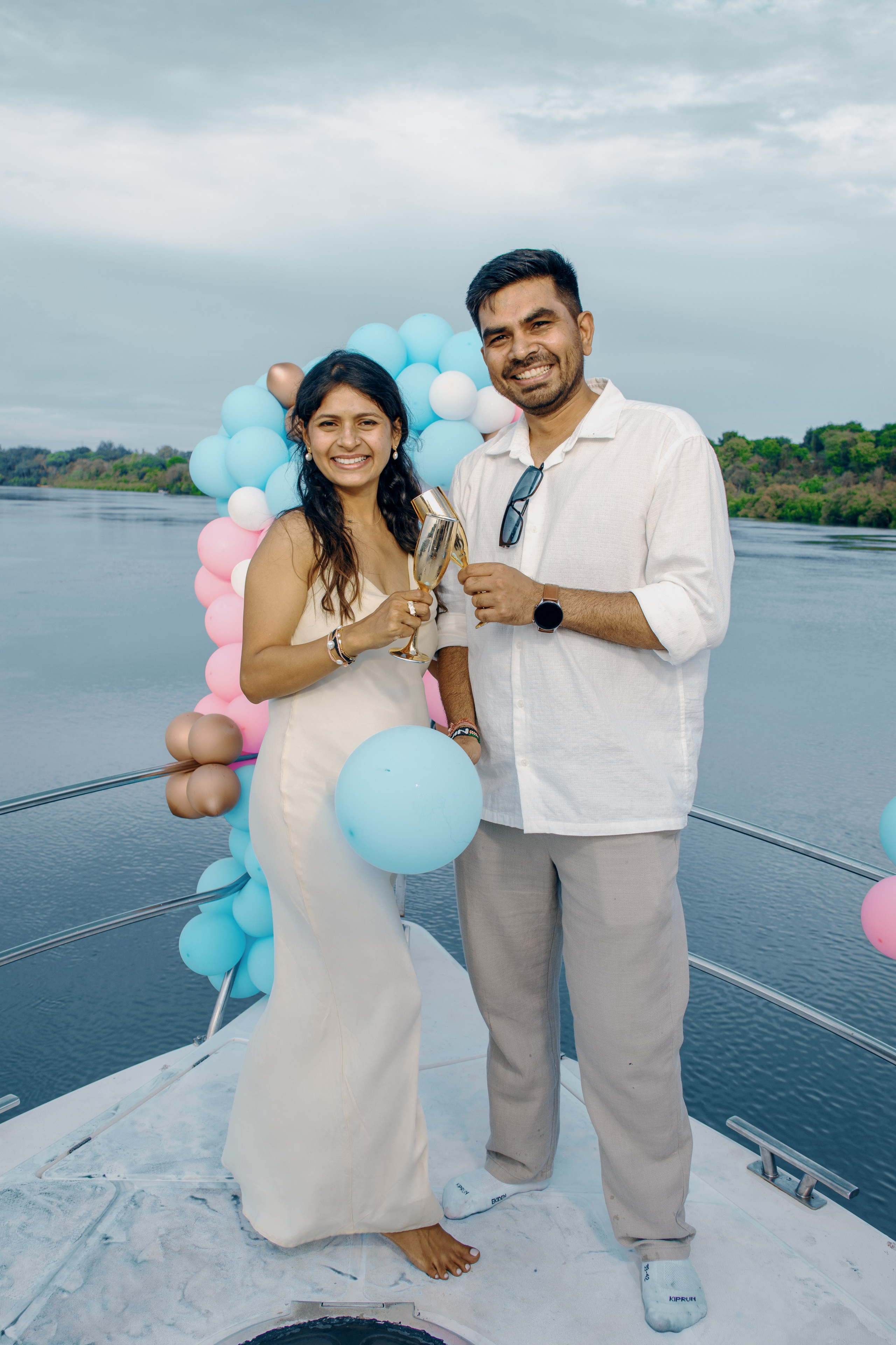 Gender Reveal Yacht Shoot. A creative consultant based in Mombasa, Kenya