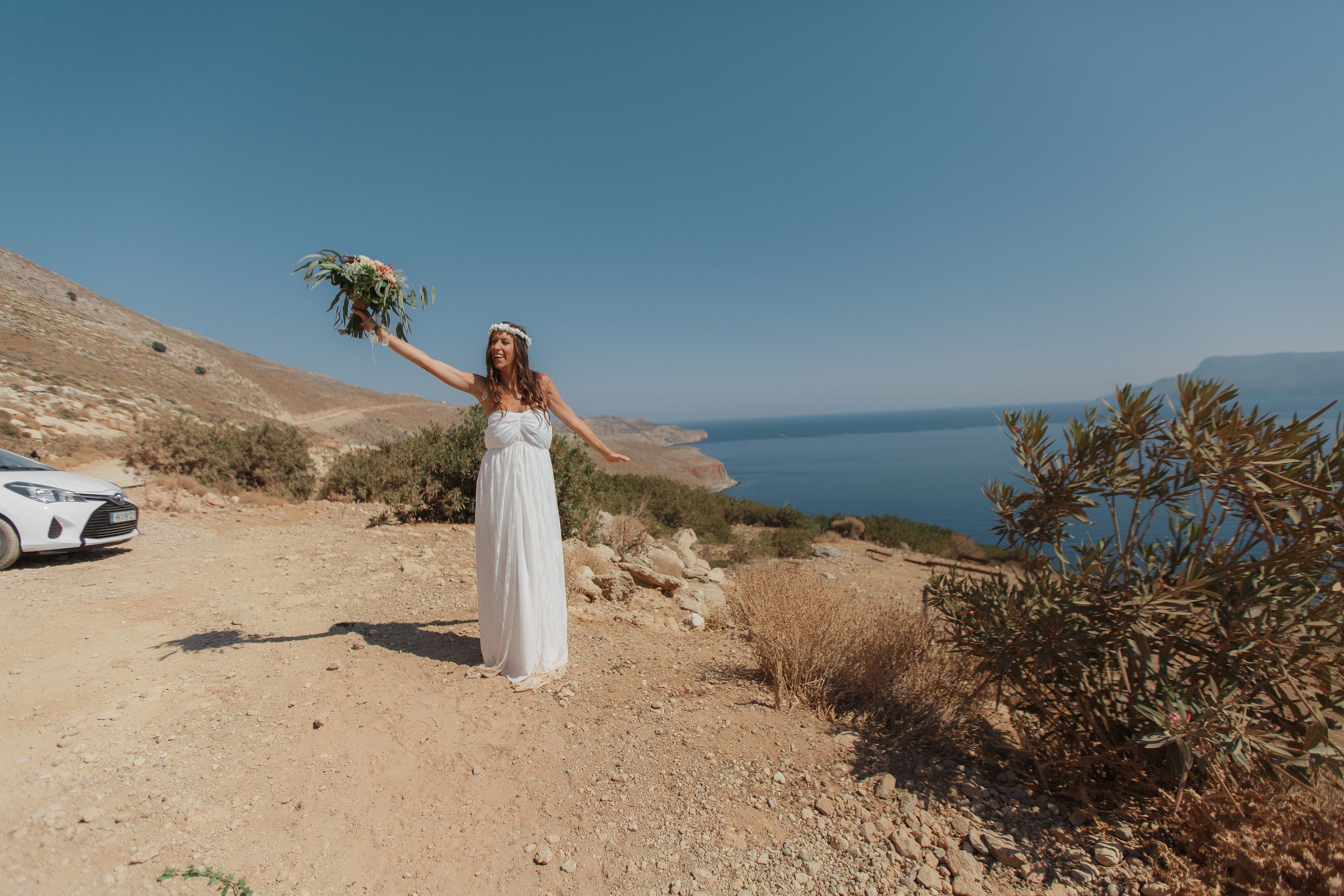 Marino & Steffi, Crete. Denny Savon — Photographer in Santorini | Weddings, Love Stories & Flying Dress