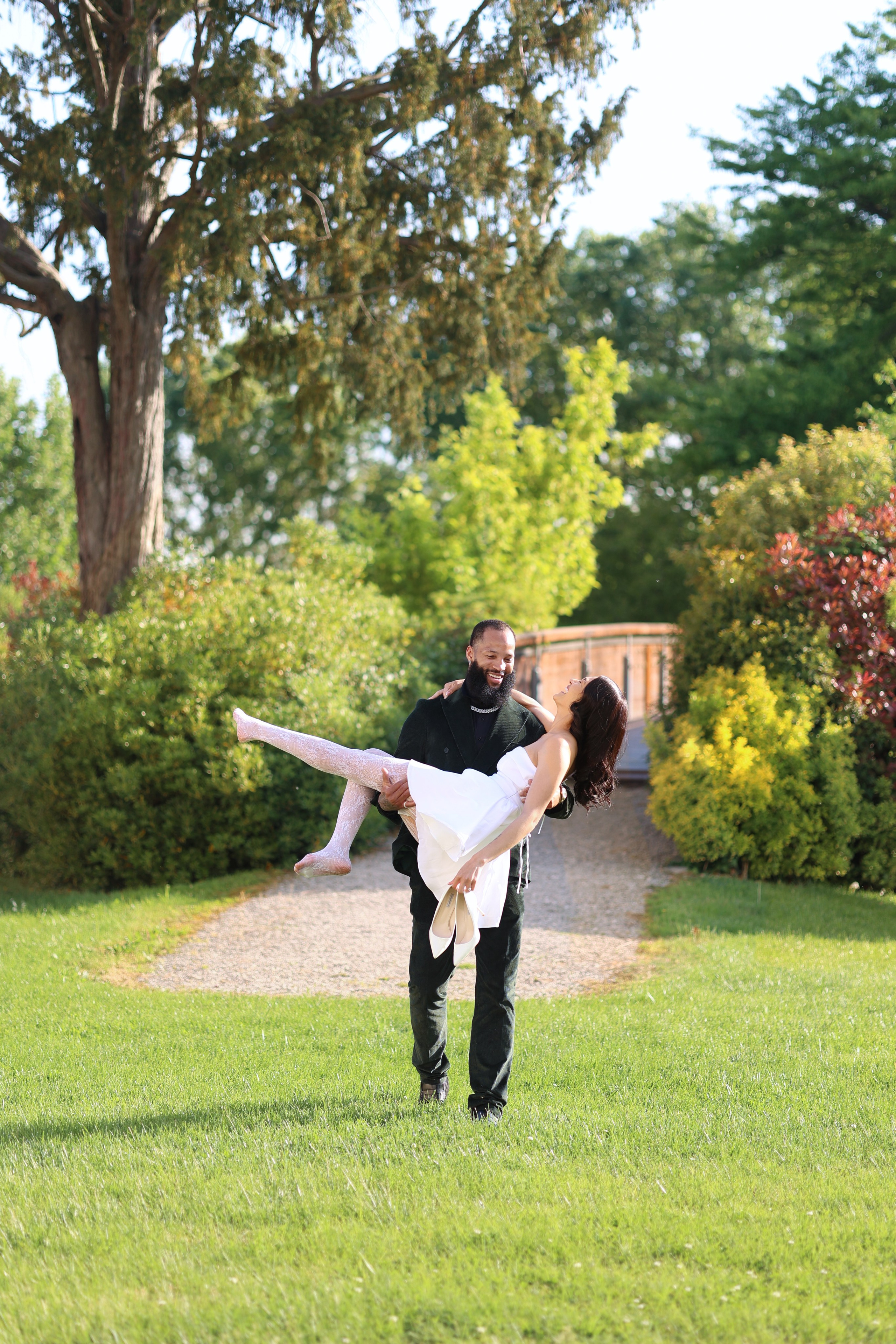 Romantic newlyweds portrait at an Italian wedding villa