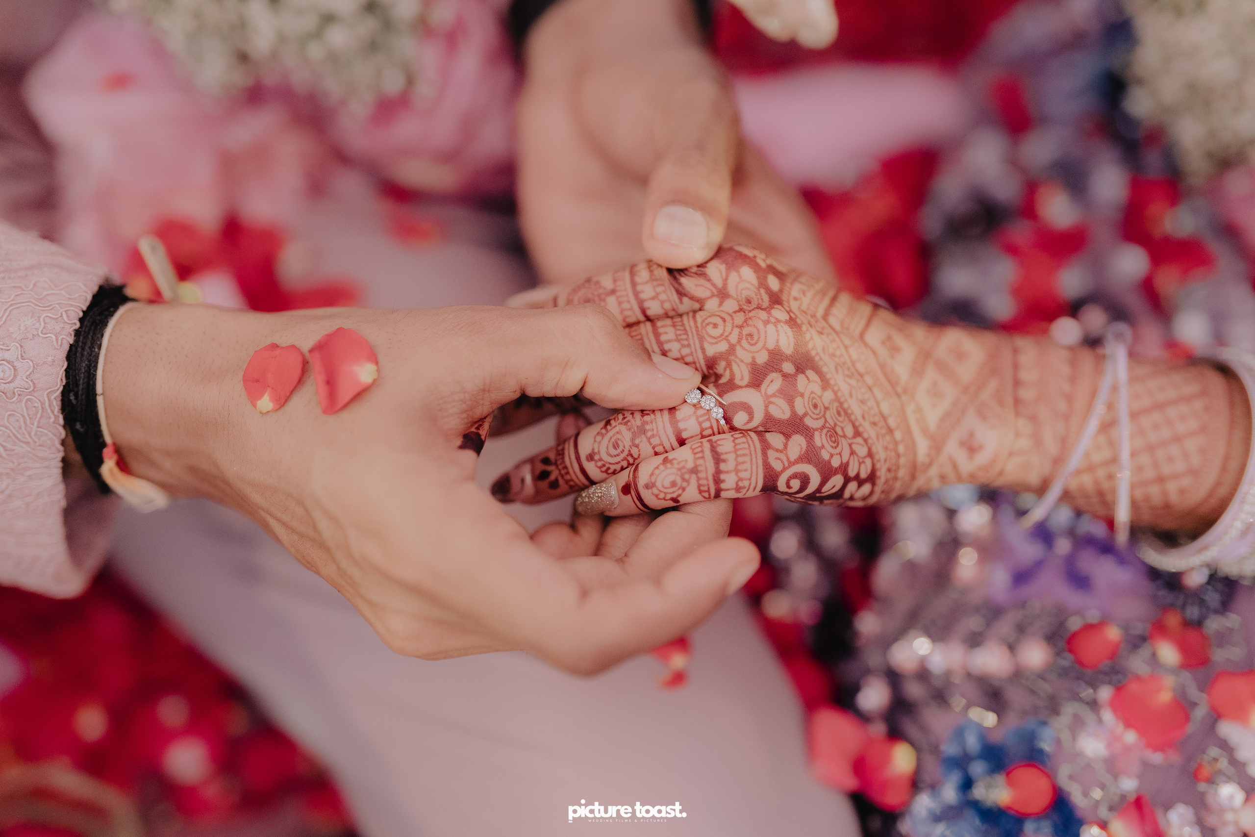 Varamala Ft. Barbie & Aneesh. Fine art Wedding Photographers in India & Canada