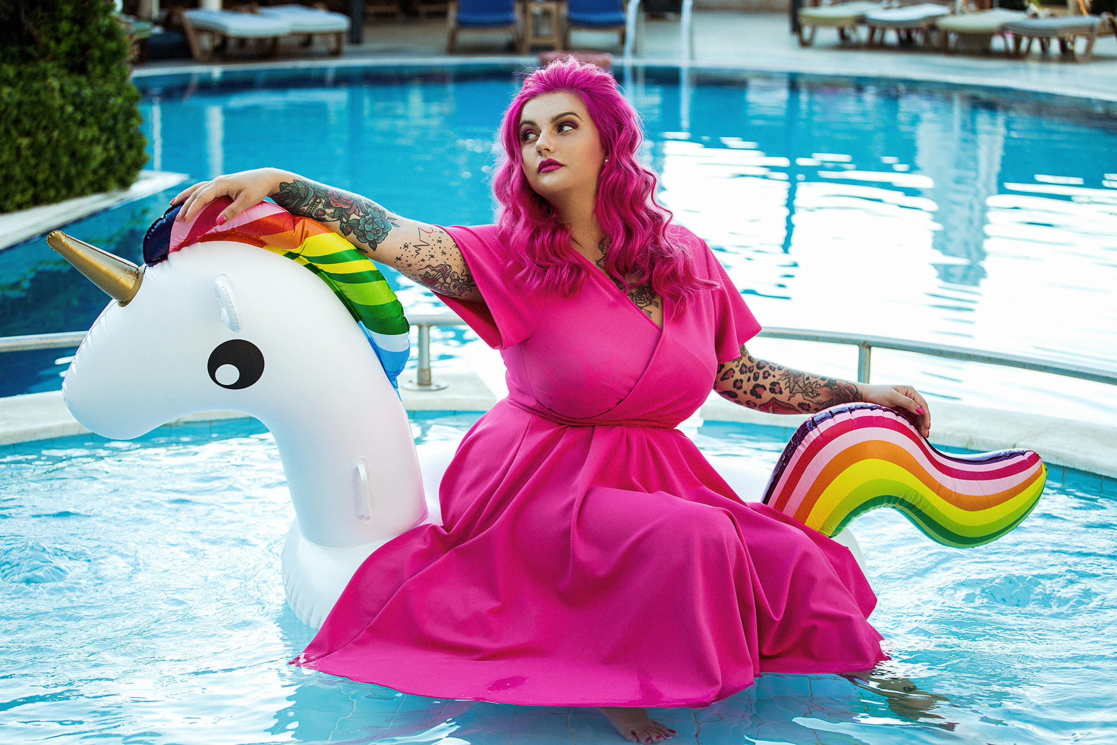 Pin-up фотосессия в бассейне. Фотограф в Каппадокии / Julia Ganch