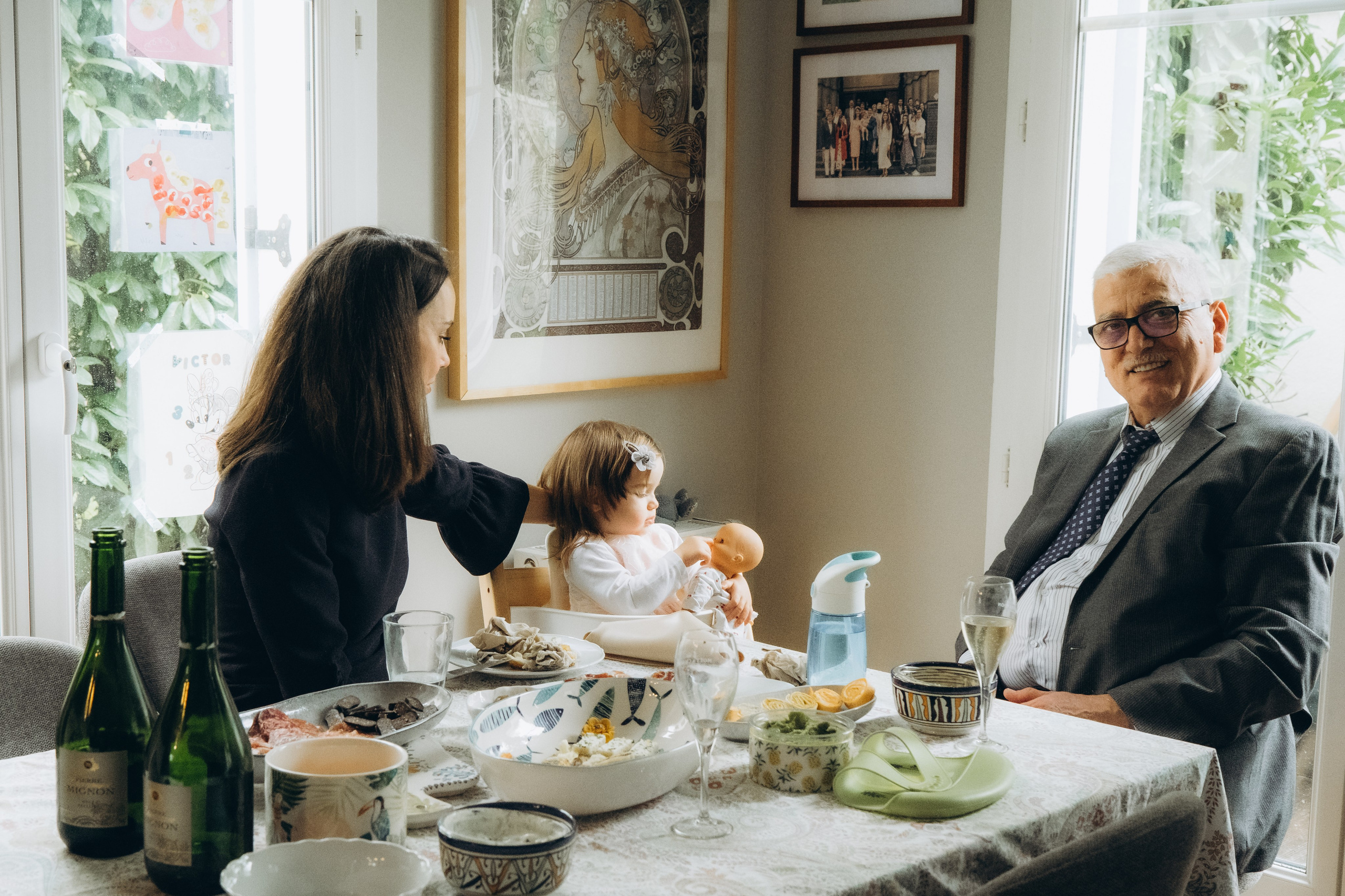 Christening home party. Photographer in Paris Marina Chaput