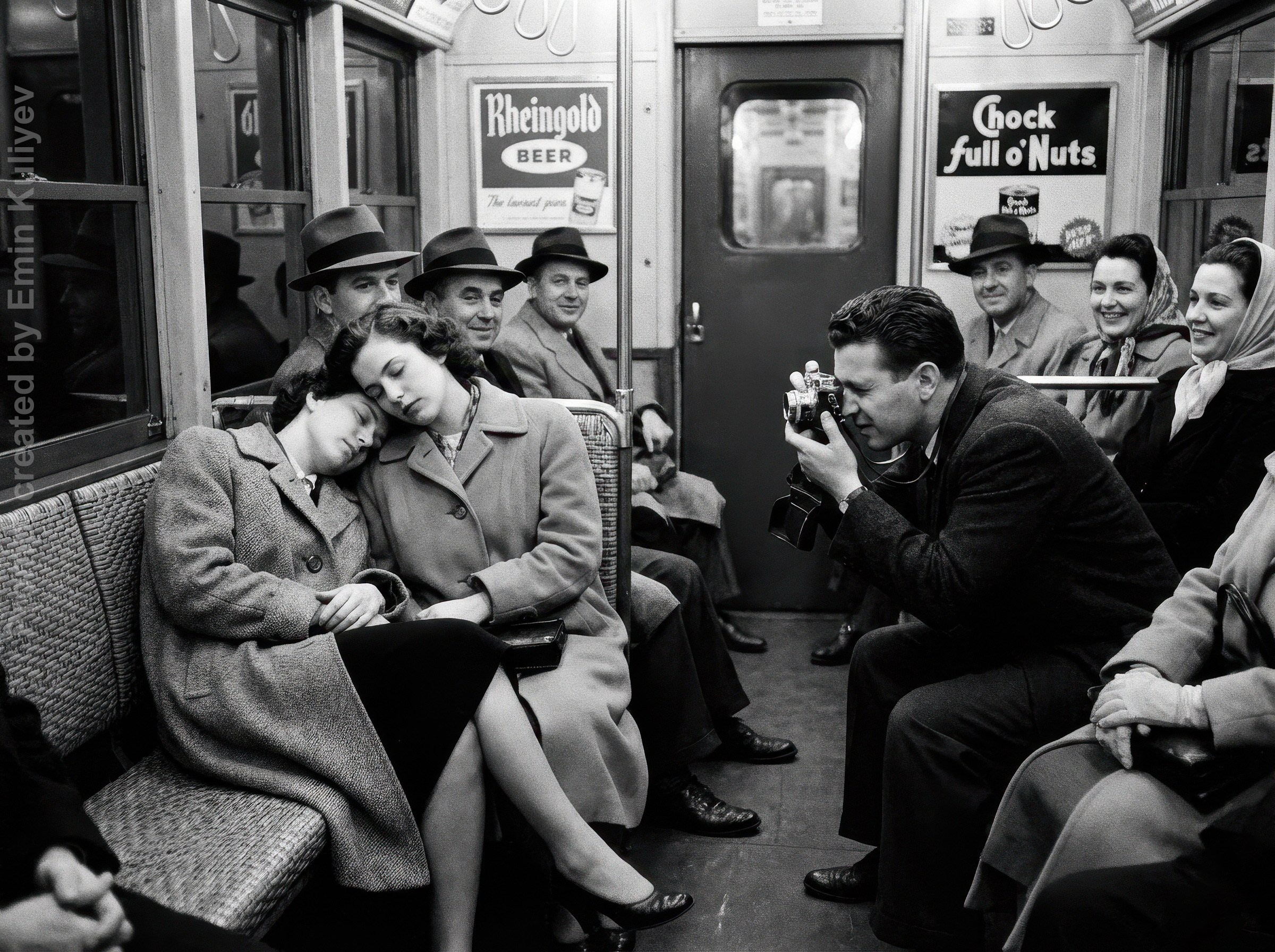 AI 1950s photo style test, vintage film look, realistic AI photography, retro image generation, learn my prompts in online class. Emin Kuliyev — Award-Winning Wedding Photojournalist NYC & USA | Best Wedding Photographer Known for Candid, Timeless Moments