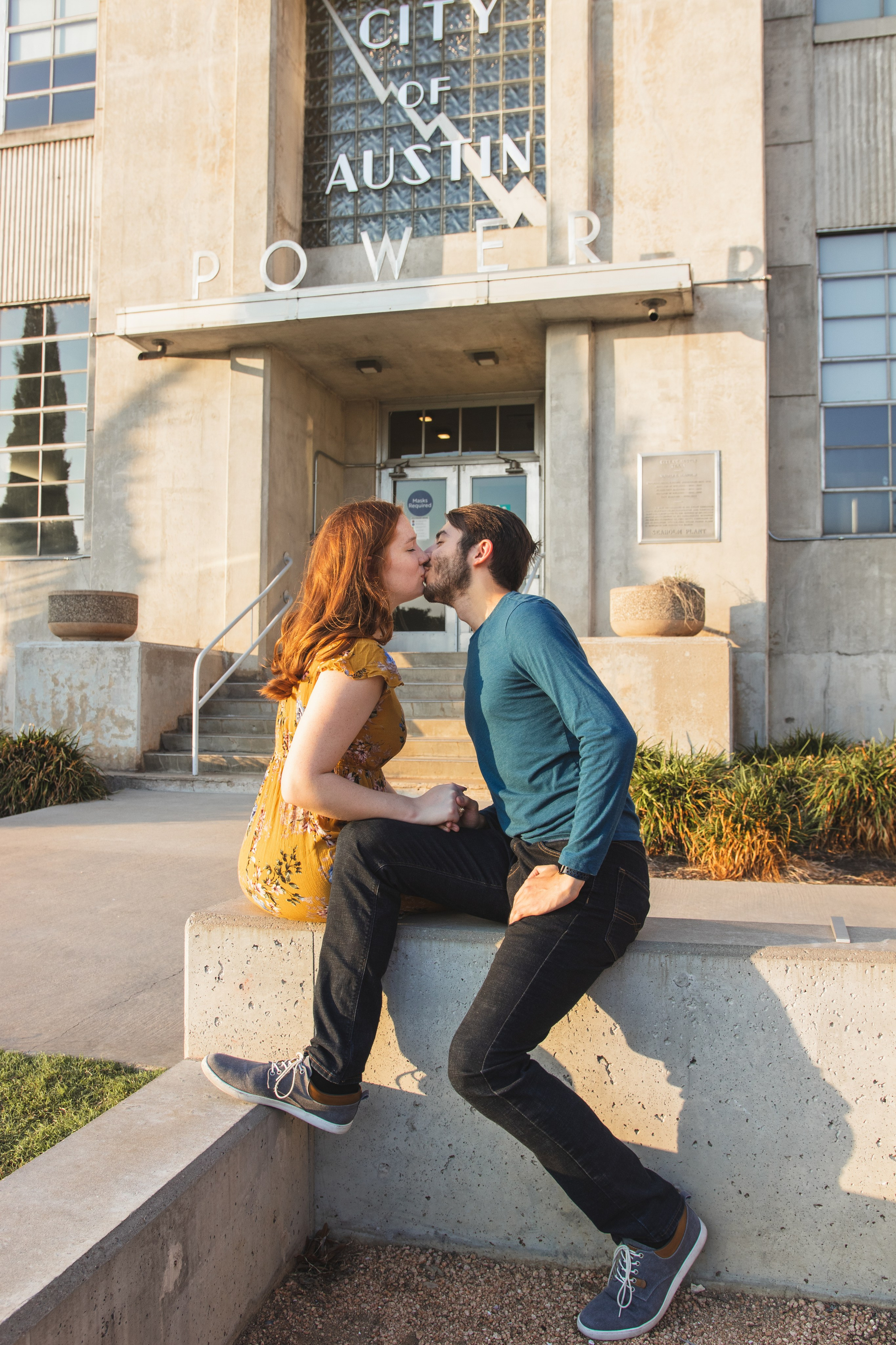 Kevin and Kristen’s photoshoot at Seaholm in Austin 